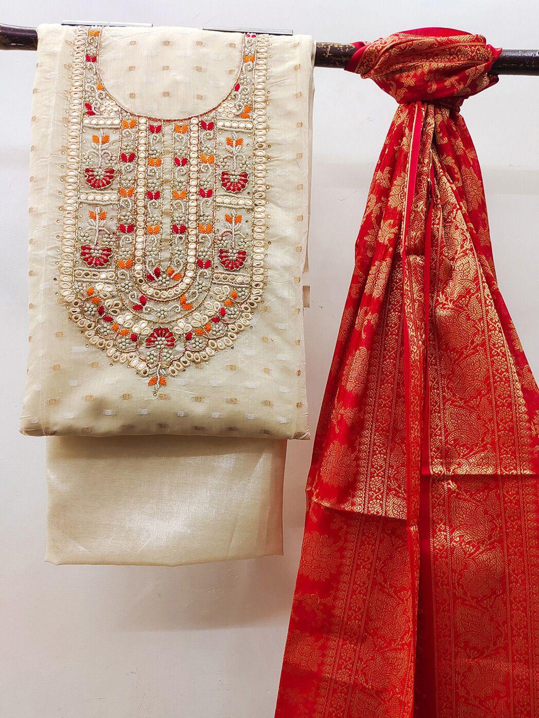 kalini embellished unstitched dress material