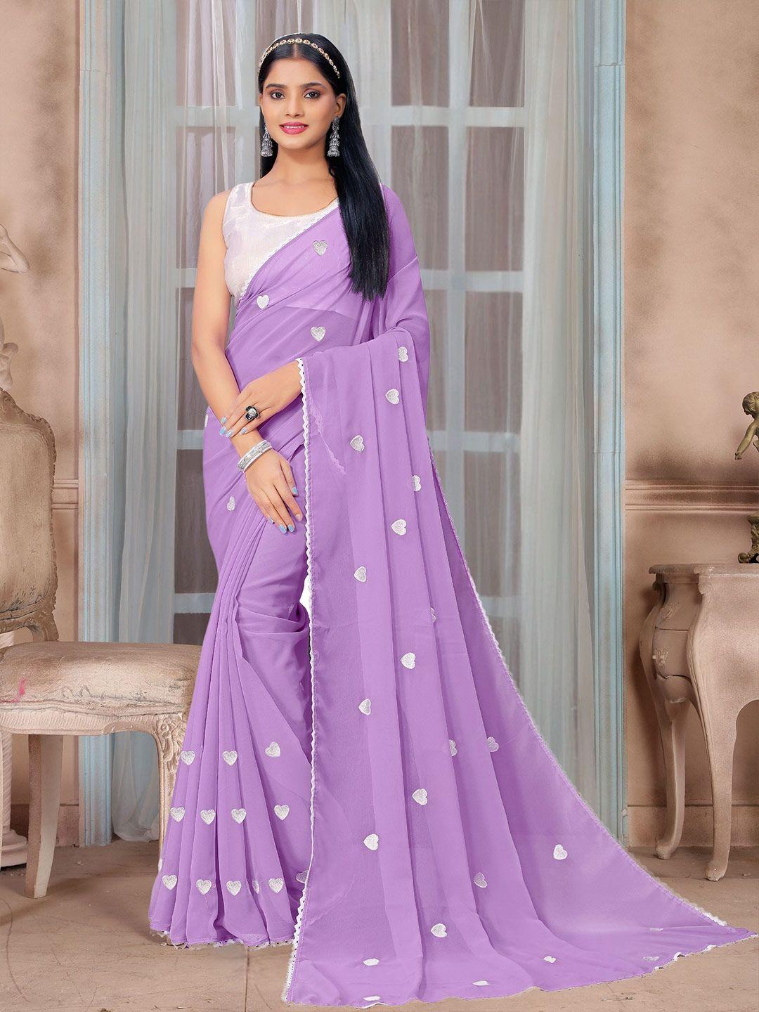 kalini embroidered pure georgette saree