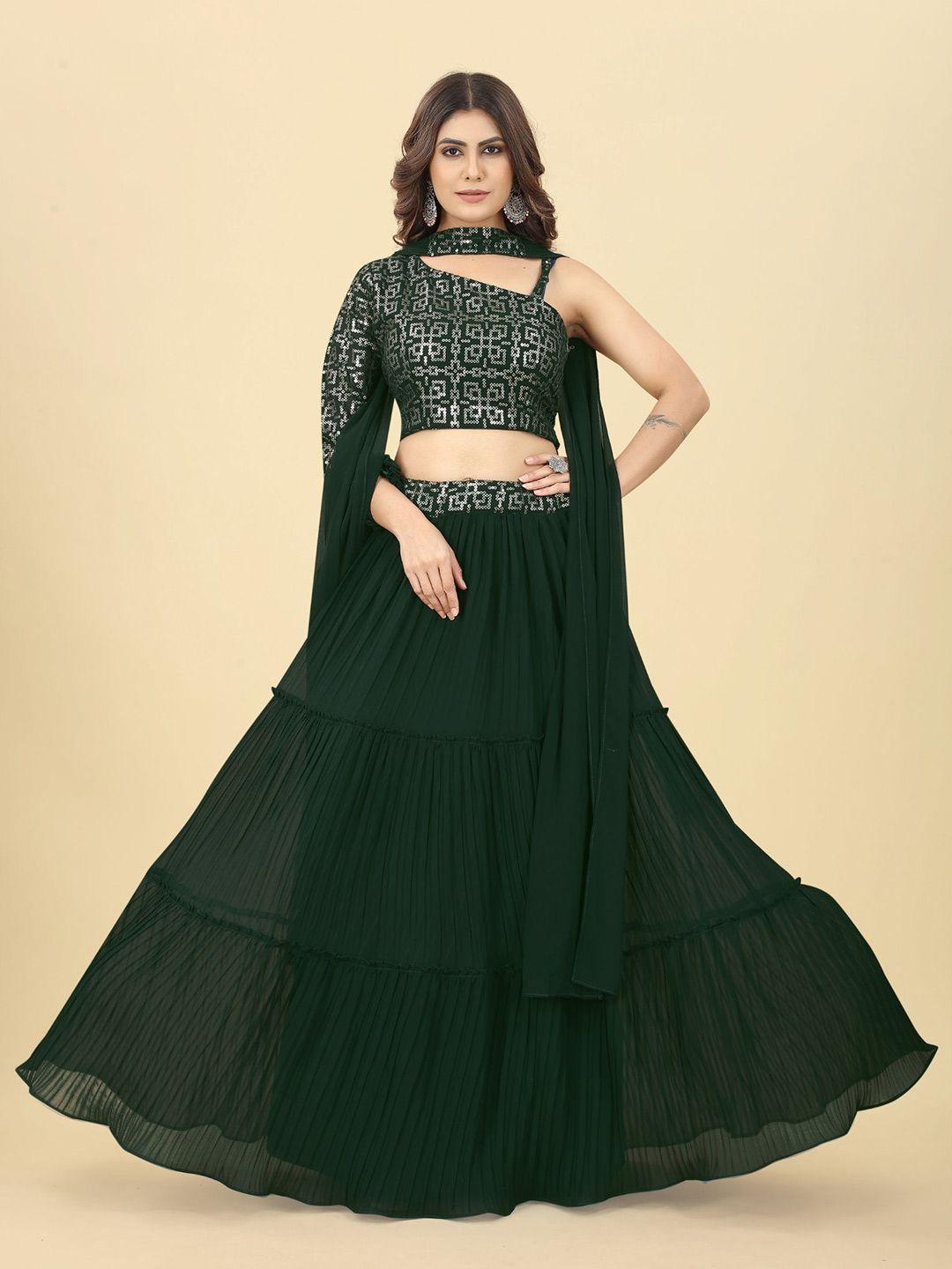 kalini embroidered sequinned ready to wear lehenga & blouse with dupatta