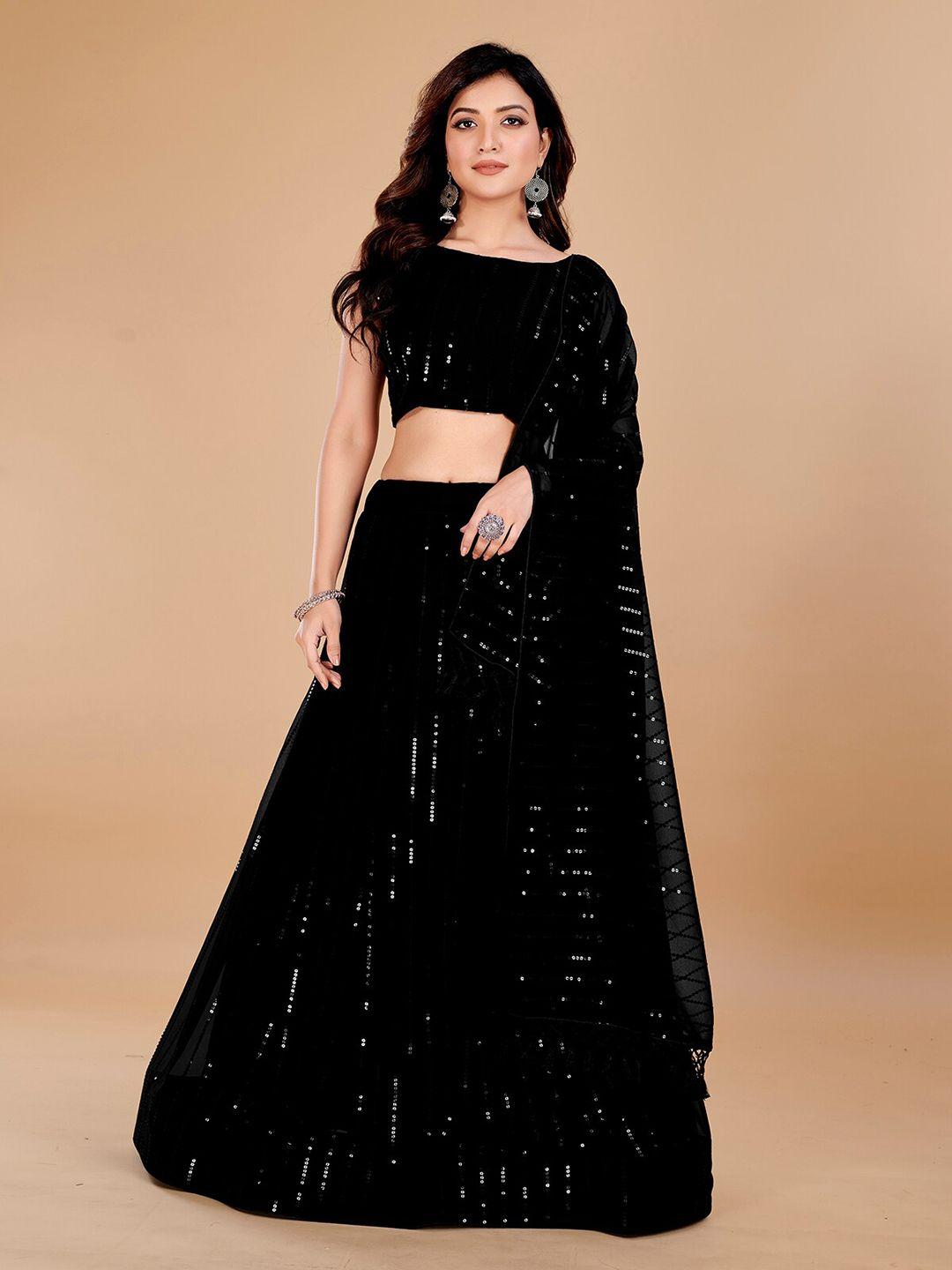 kalini embroidered sequinned ready to wear lehenga & unstitched blouse with dupatta