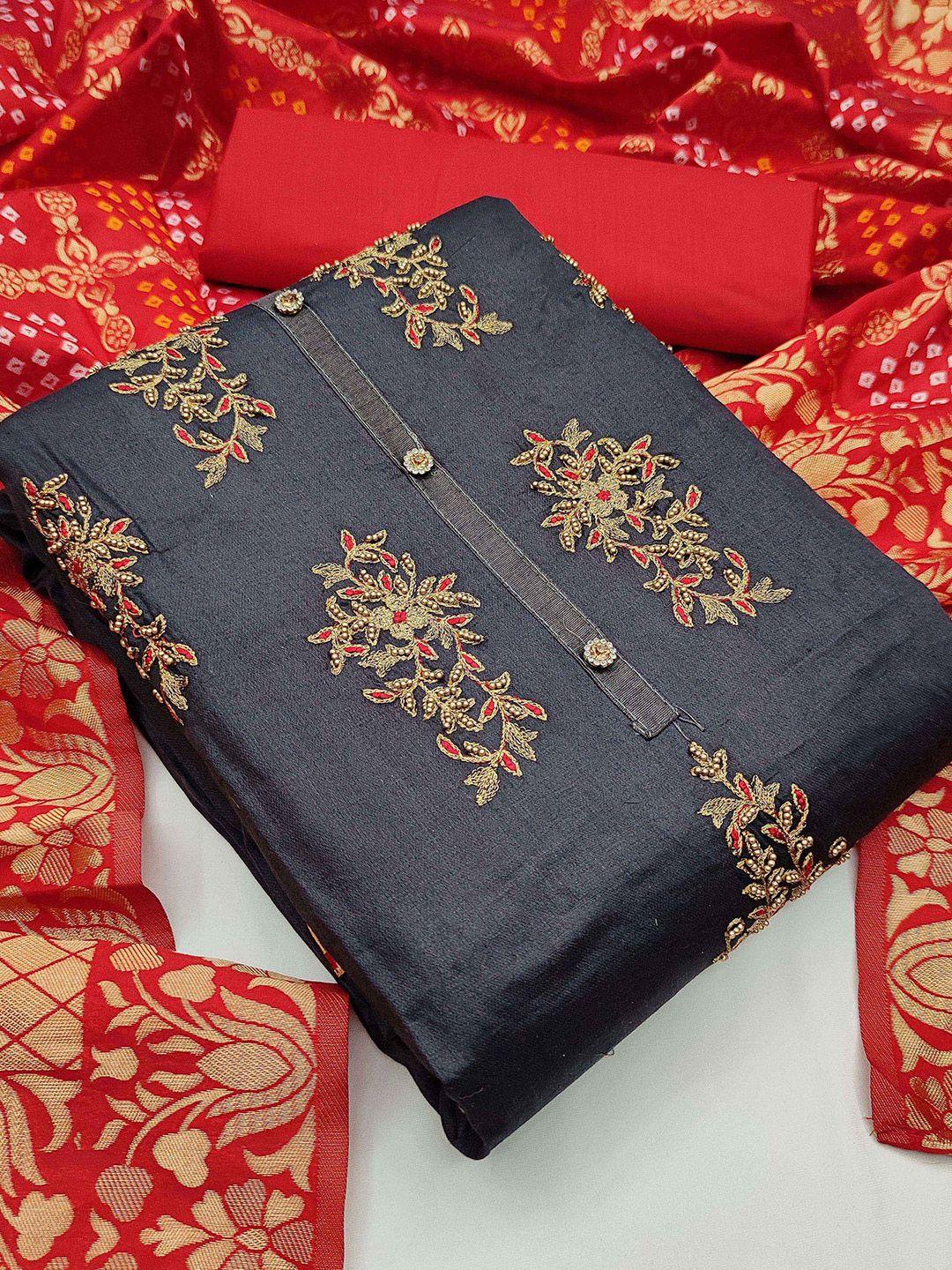 kalini embroidered unstitched dress material
