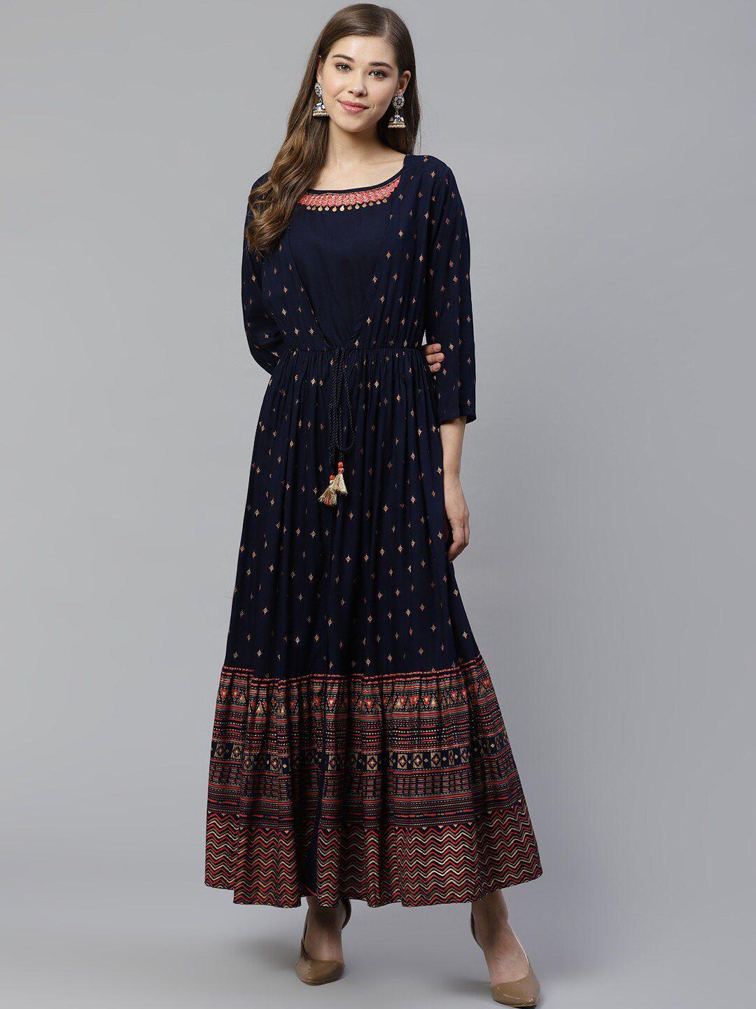 kalini ethnic motifs a line kurta