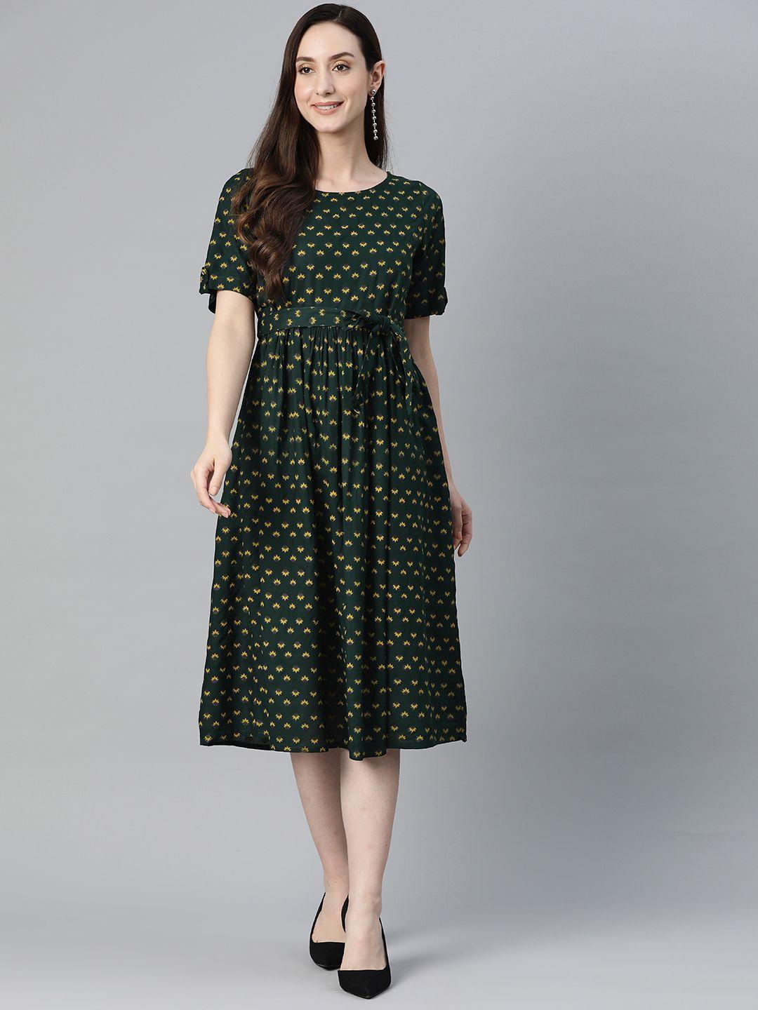 kalini ethnic motifs a-line midi dress