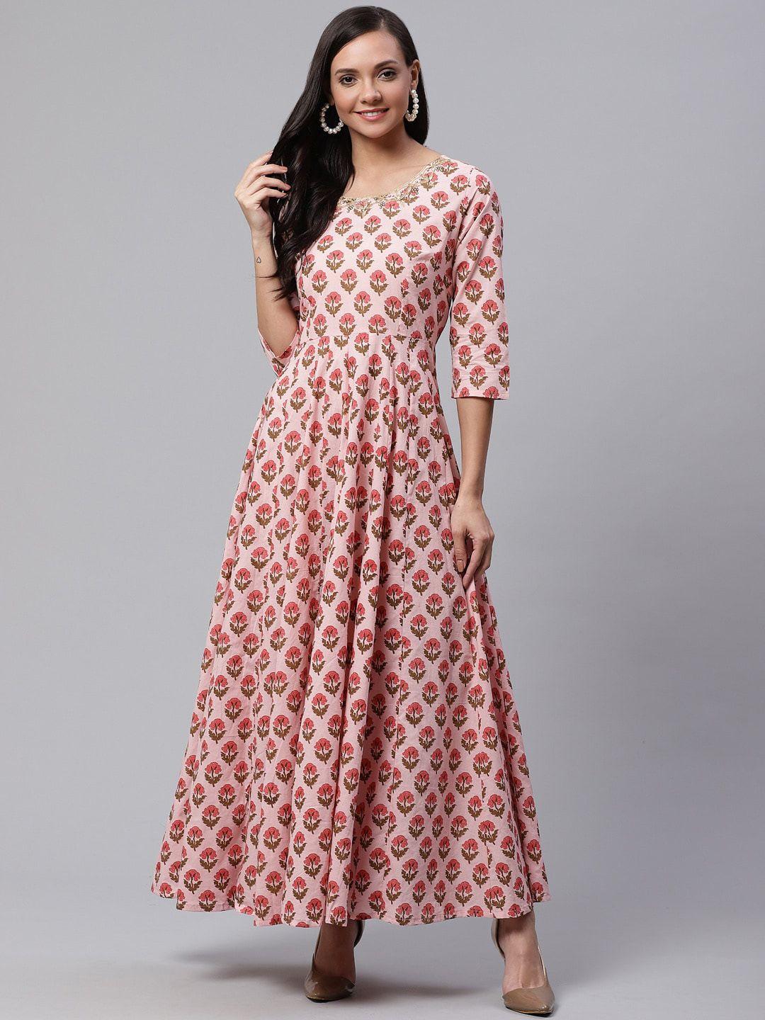 kalini ethnic motifs cotton anarkali kurta