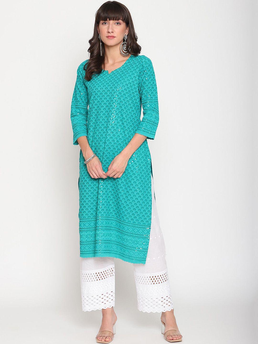 kalini ethnic motifs embellished cotton kurta