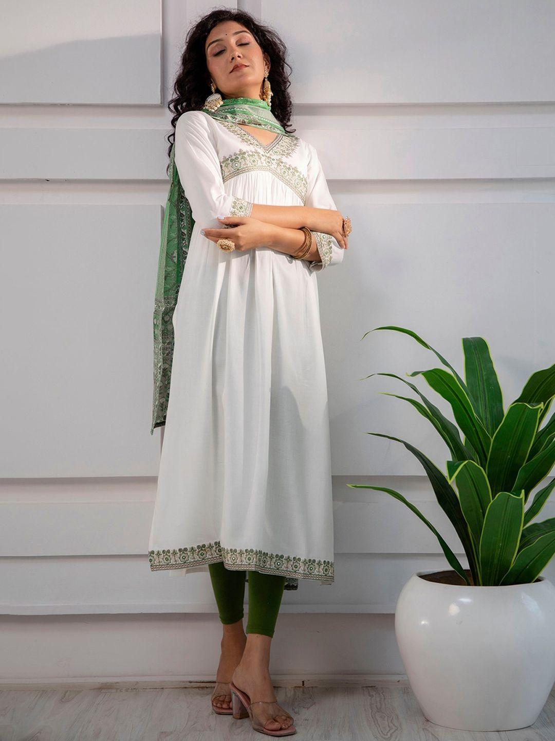 kalini ethnic motifs embroidered empire anarkali kurta