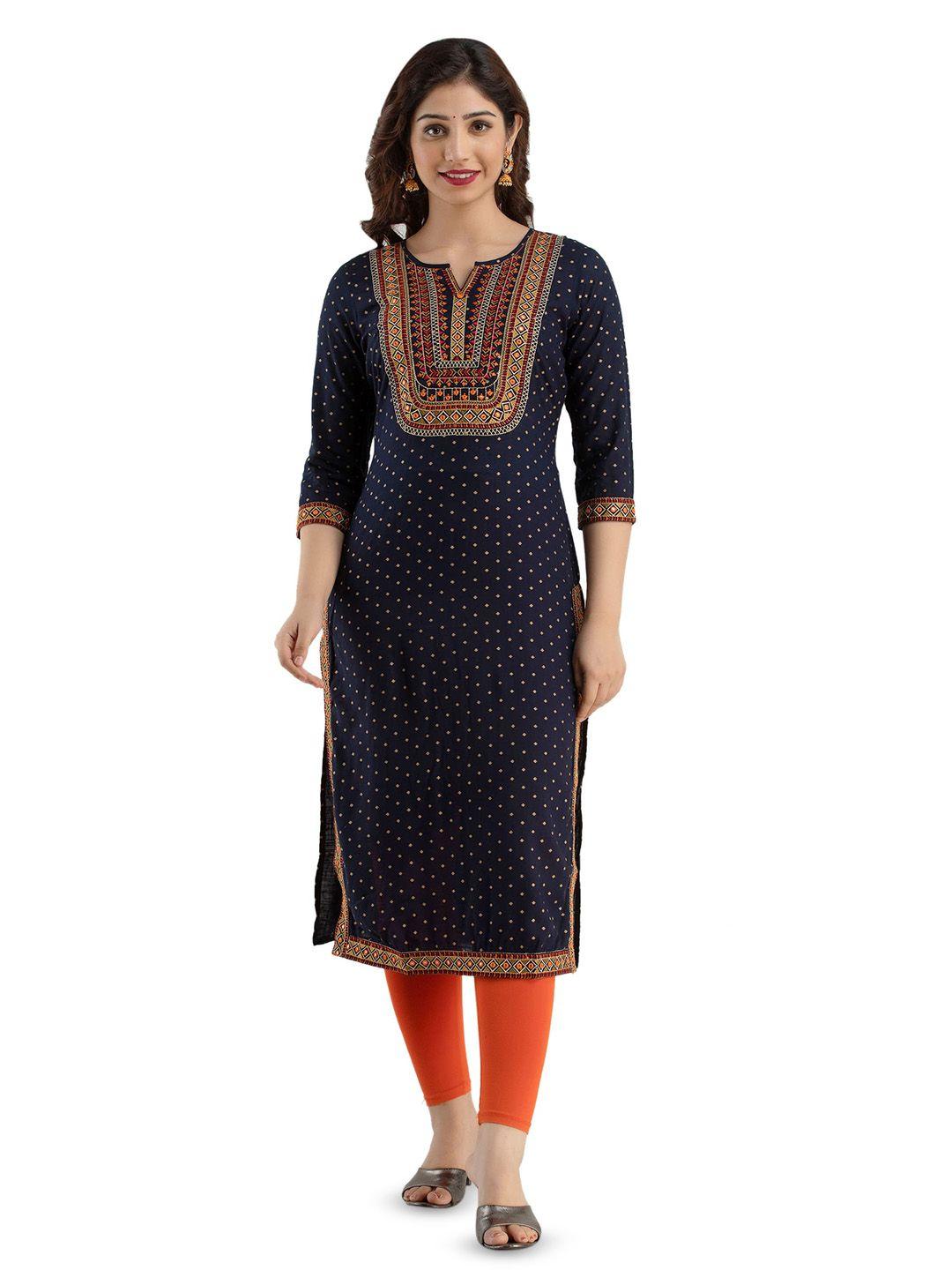 kalini ethnic motifs embroidered kurta