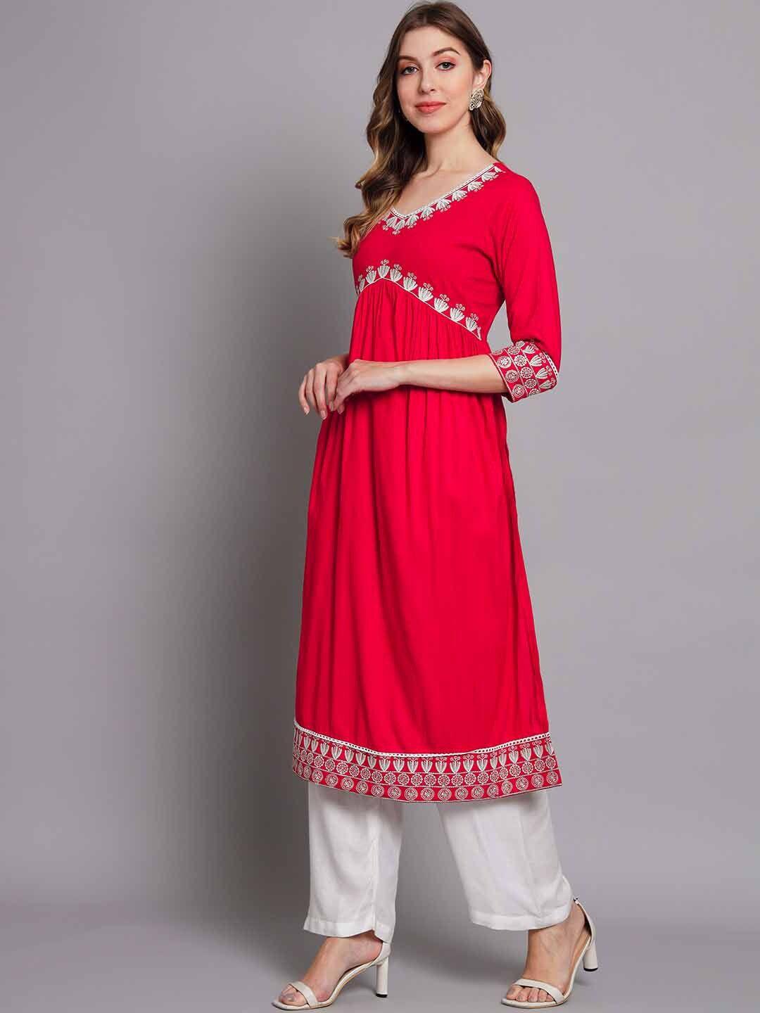 kalini ethnic motifs embroidered sequinned anarkali kurta