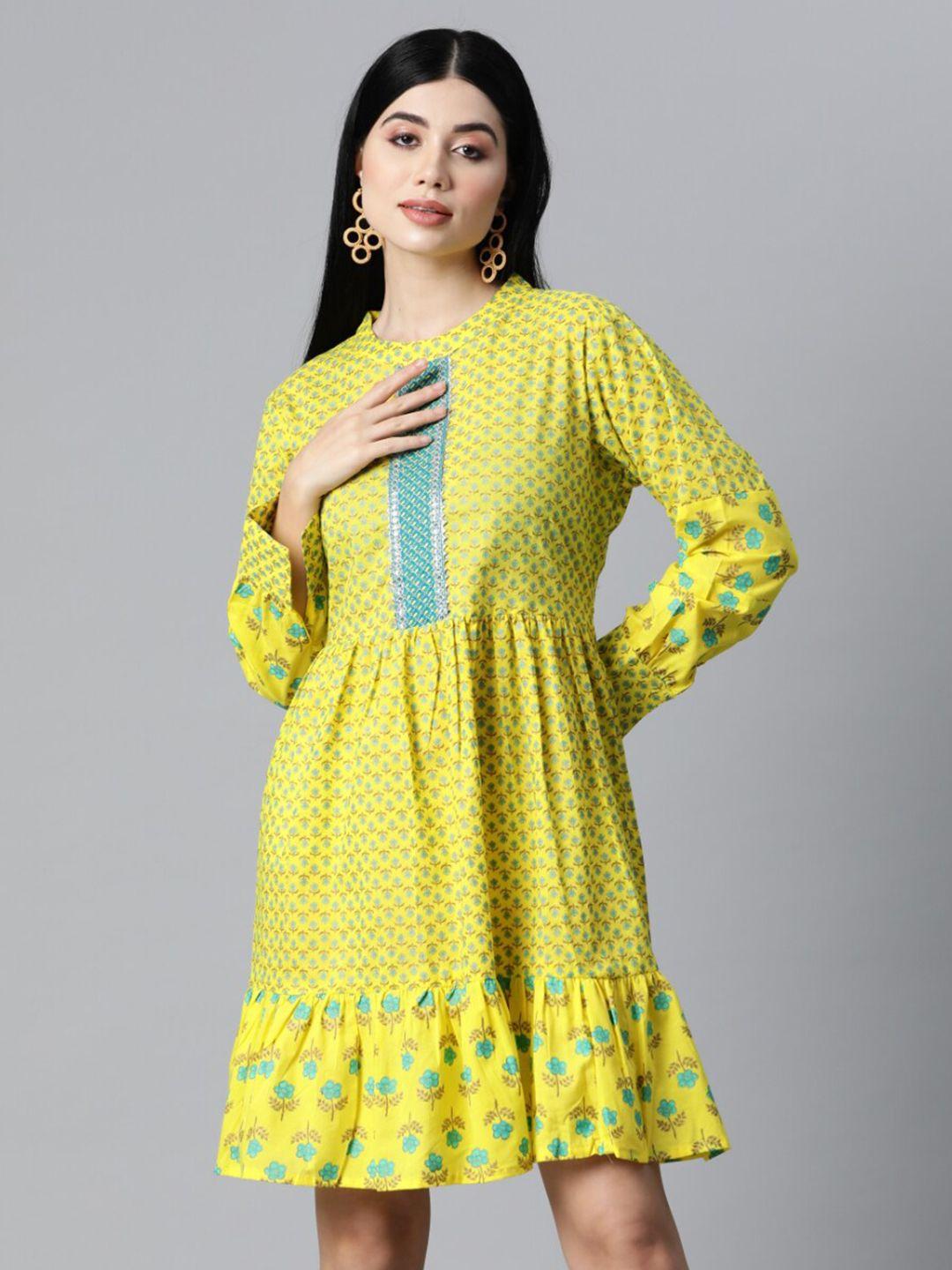 kalini ethnic motifs fit & flare dress