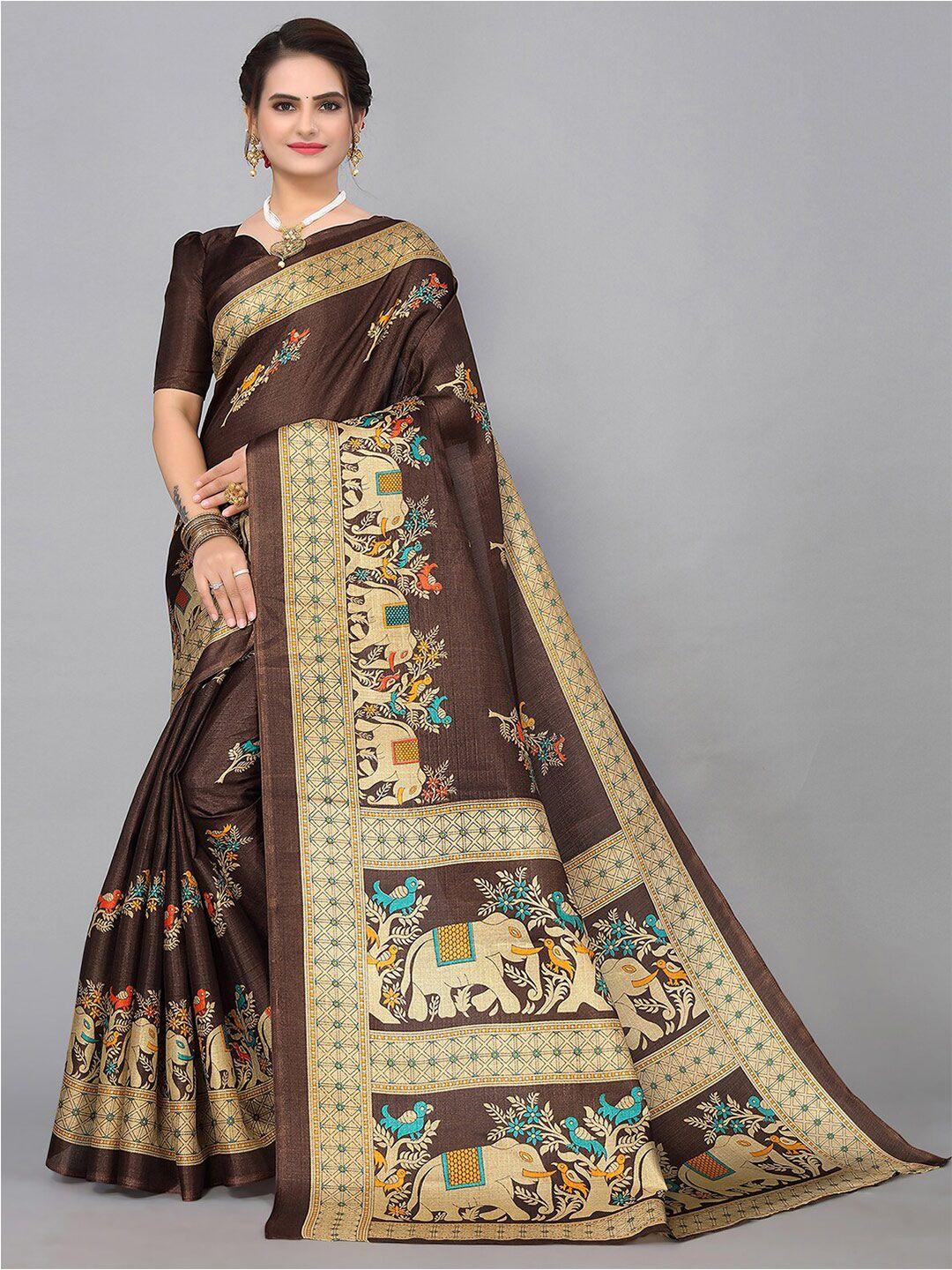 kalini ethnic motifs printed bordered saree