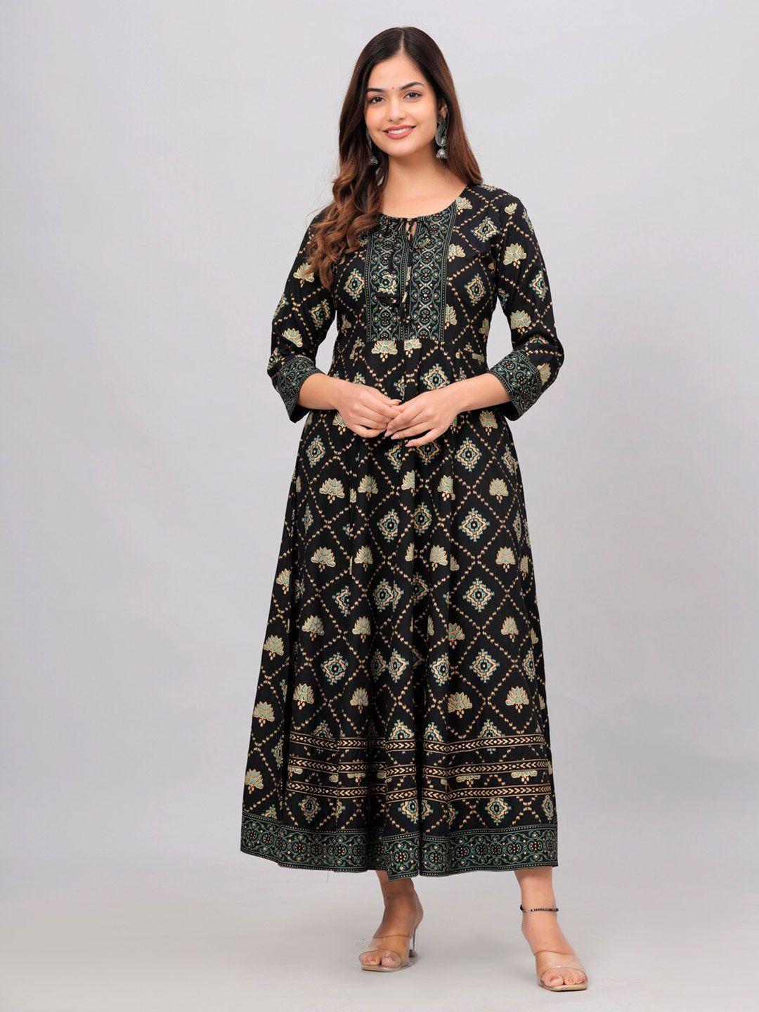 kalini ethnic motifs printed gotta patti anarkali kurta