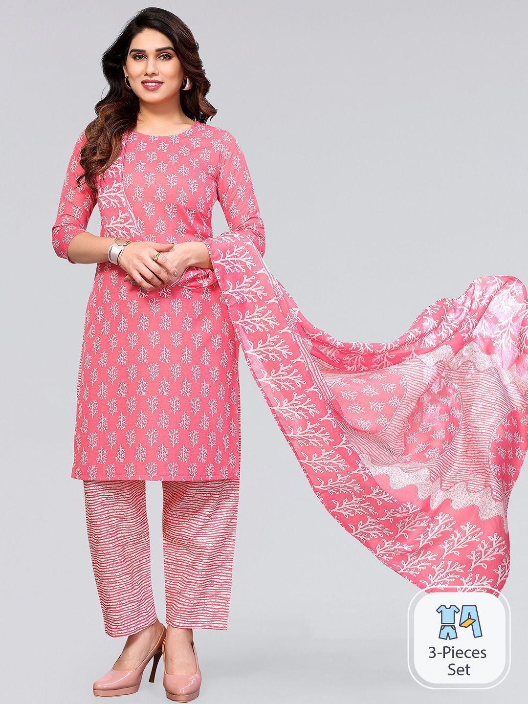 kalini ethnic motifs printed kurta with trousers & dupatta