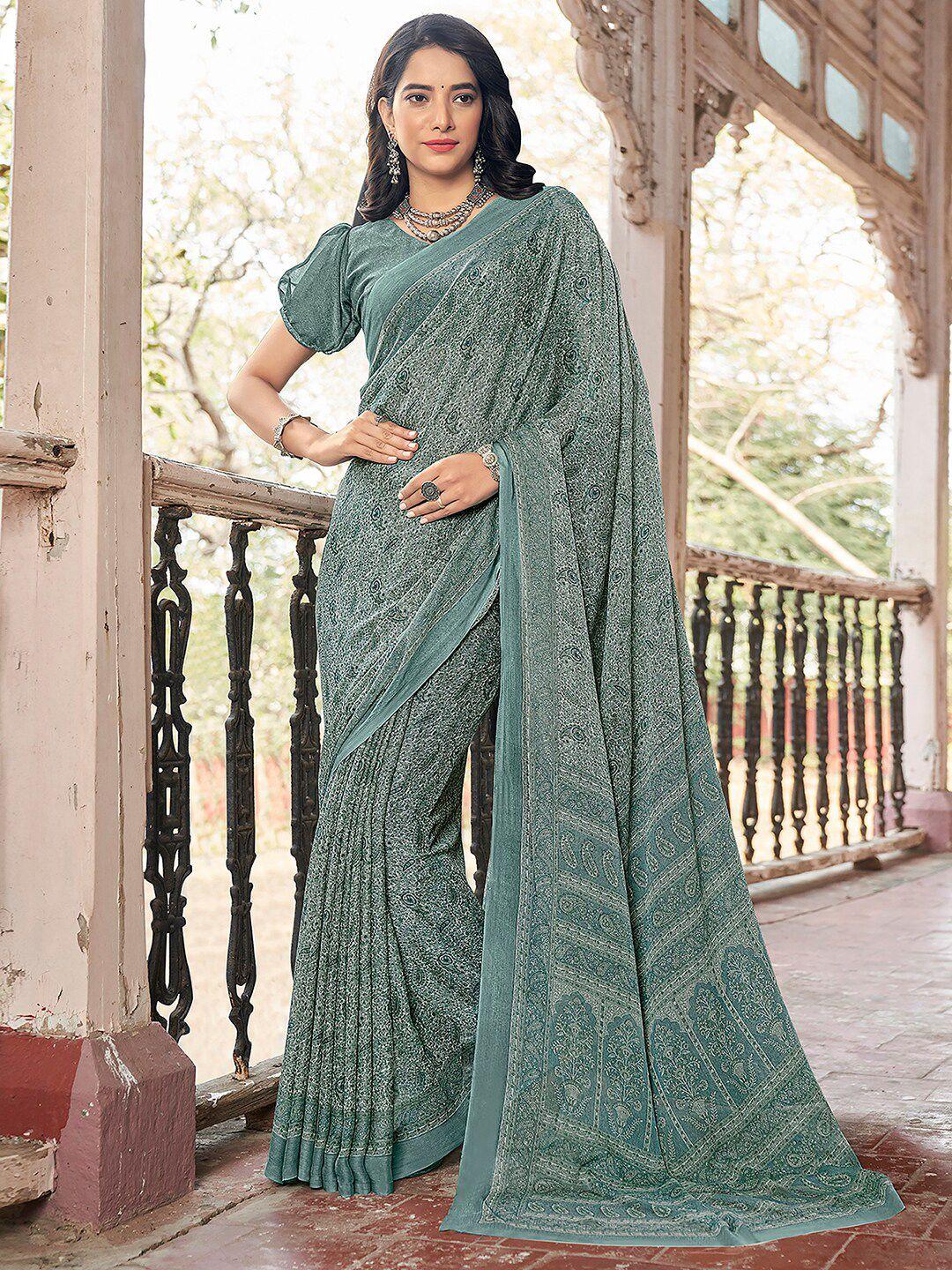 kalini ethnic motifs printed pure chiffon saree