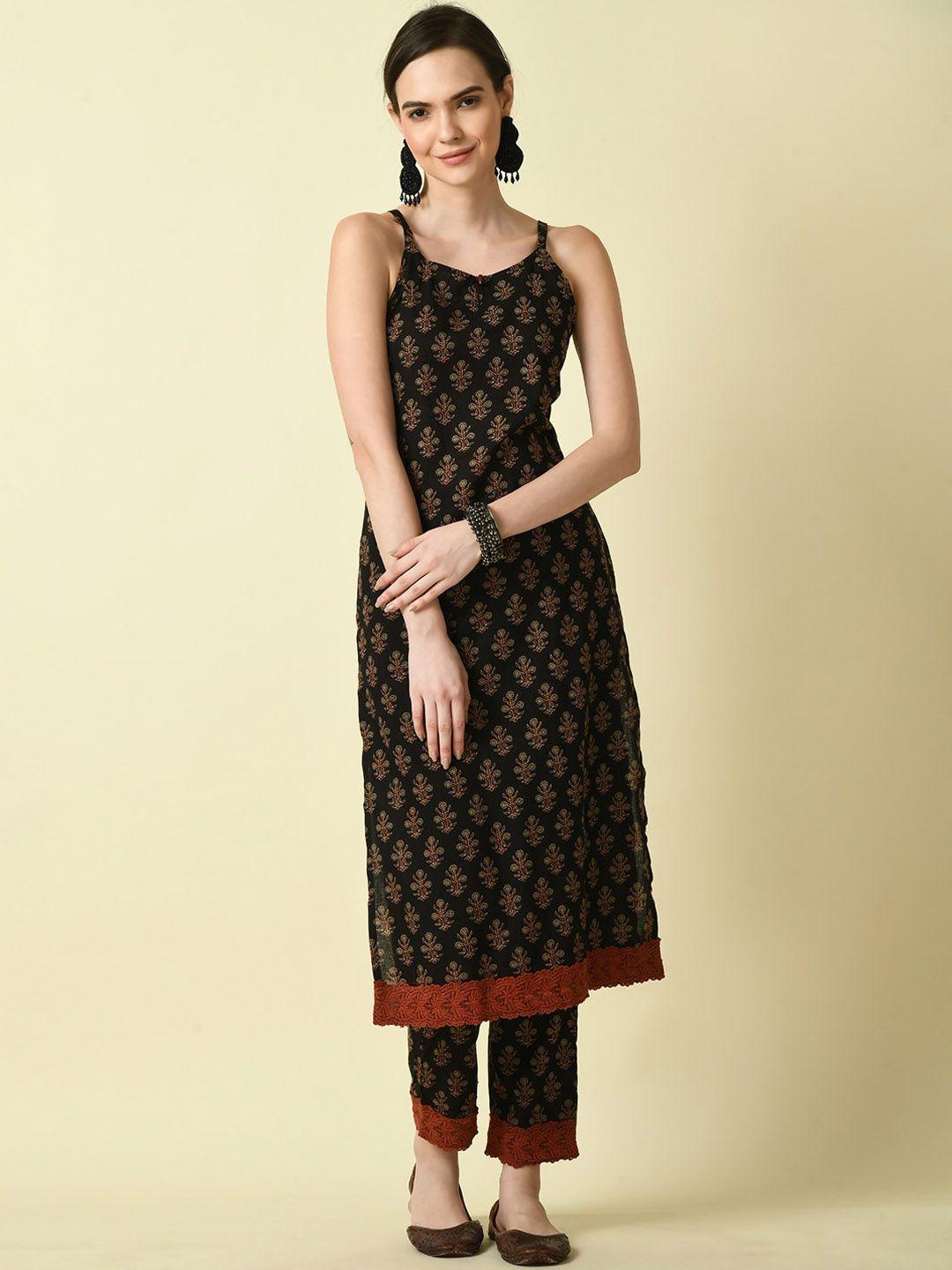 kalini ethnic motifs printed pure cotton kurta