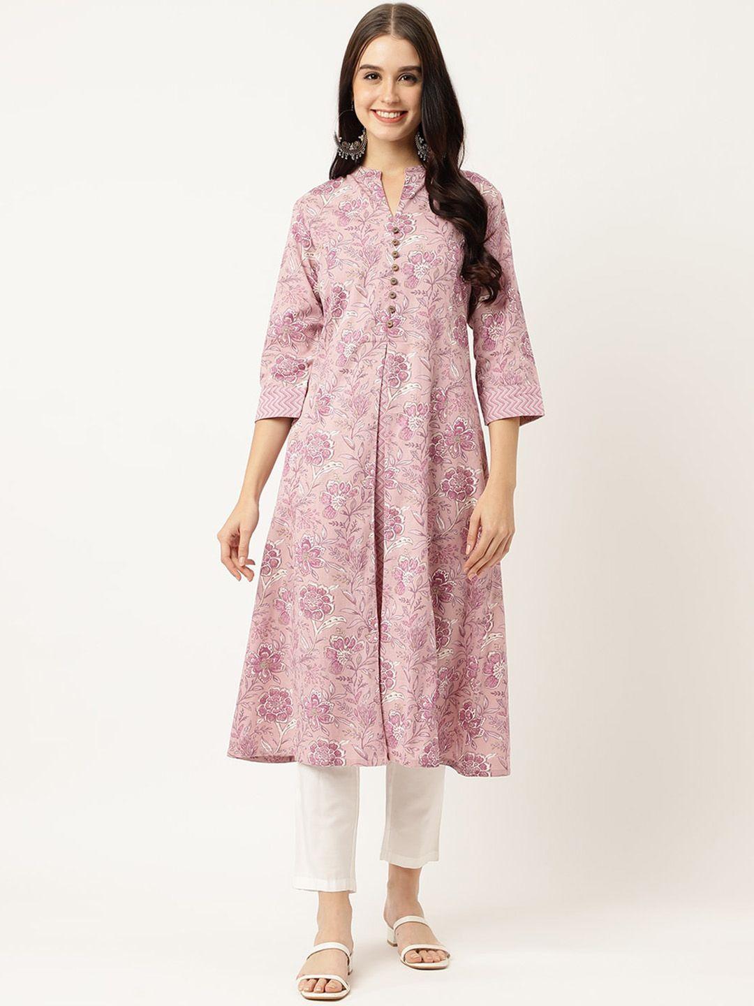 kalini ethnic motifs printed pure cotton kurta