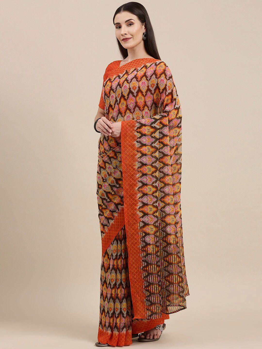 kalini ethnic motifs printed pure georgette saree