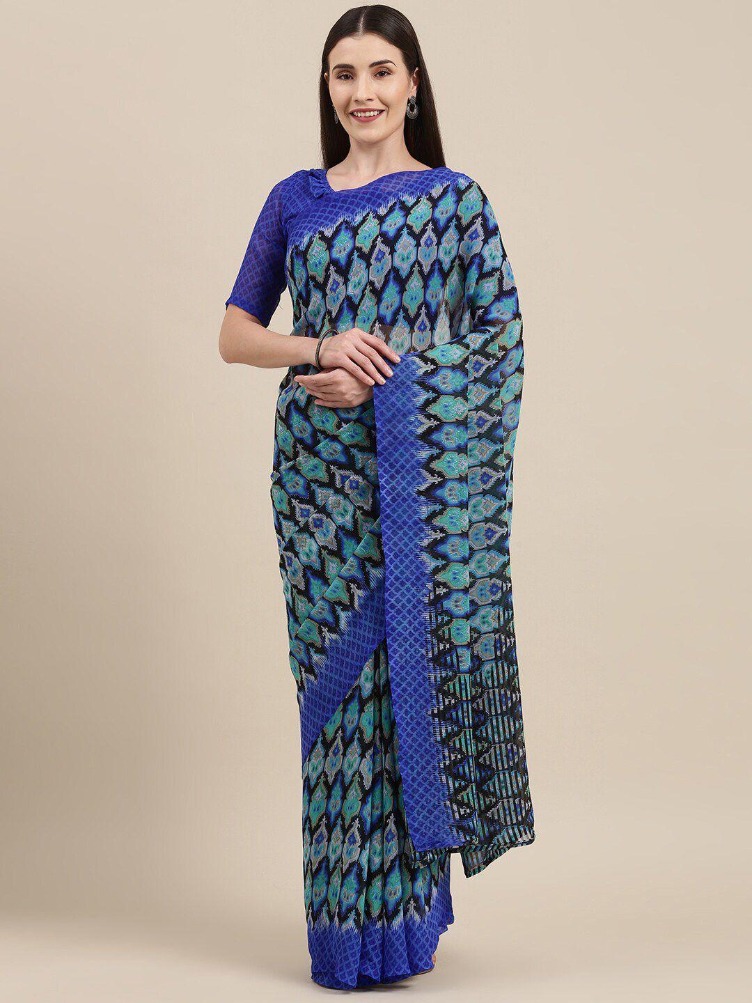 kalini ethnic motifs printed pure georgette saree