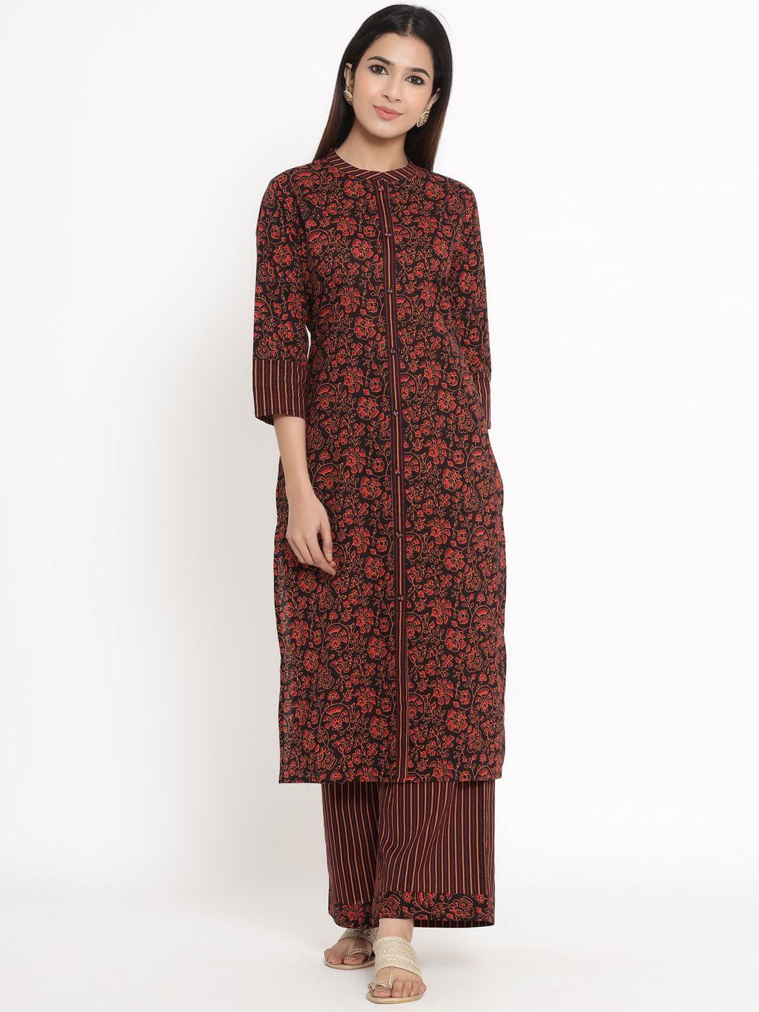 kalini ethnic motifs printed regular kurta with palazzos