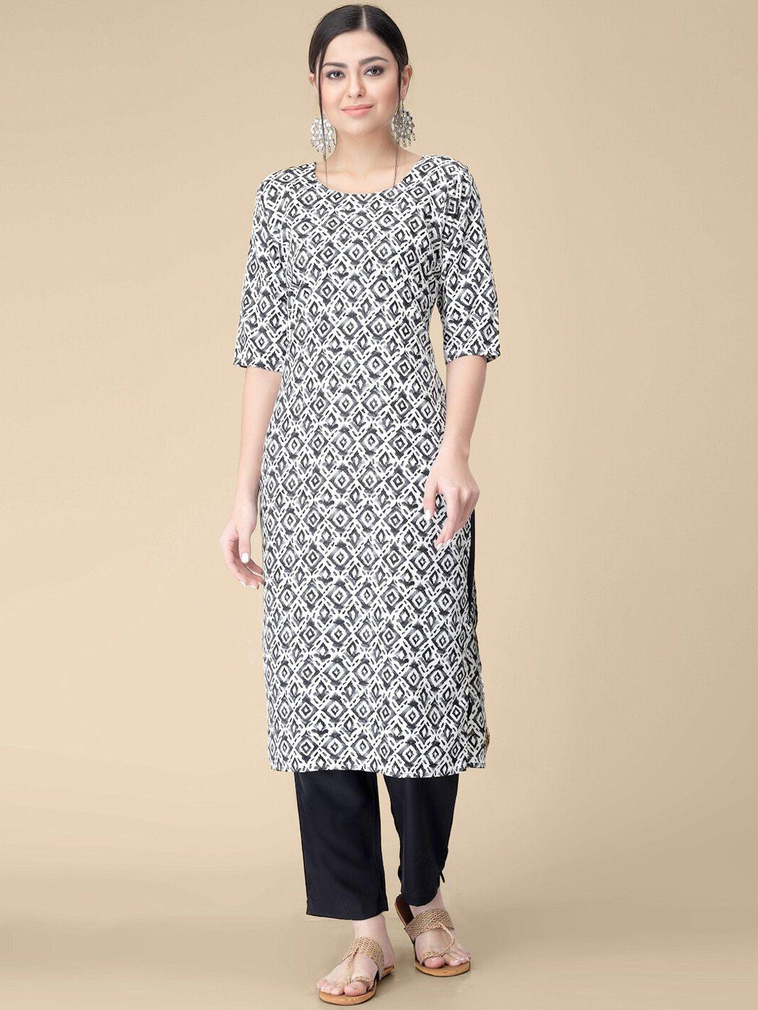 kalini ethnic motifs printed regular kurta with trousers