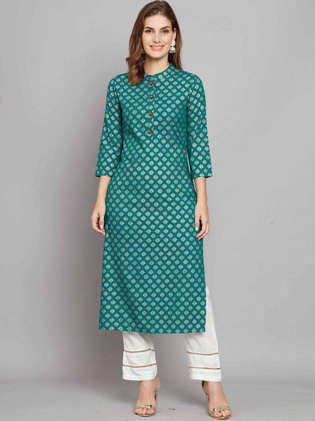 kalini ethnic motifs printed regular kurta with trousers