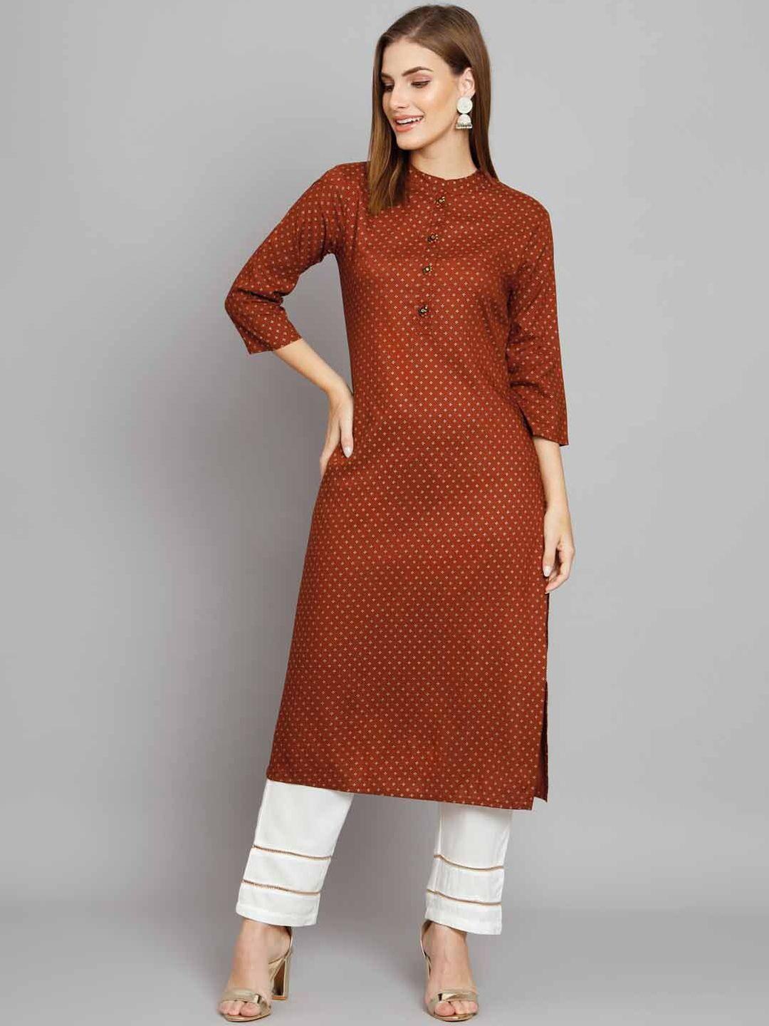 kalini ethnic motifs printed regular kurta with trousers