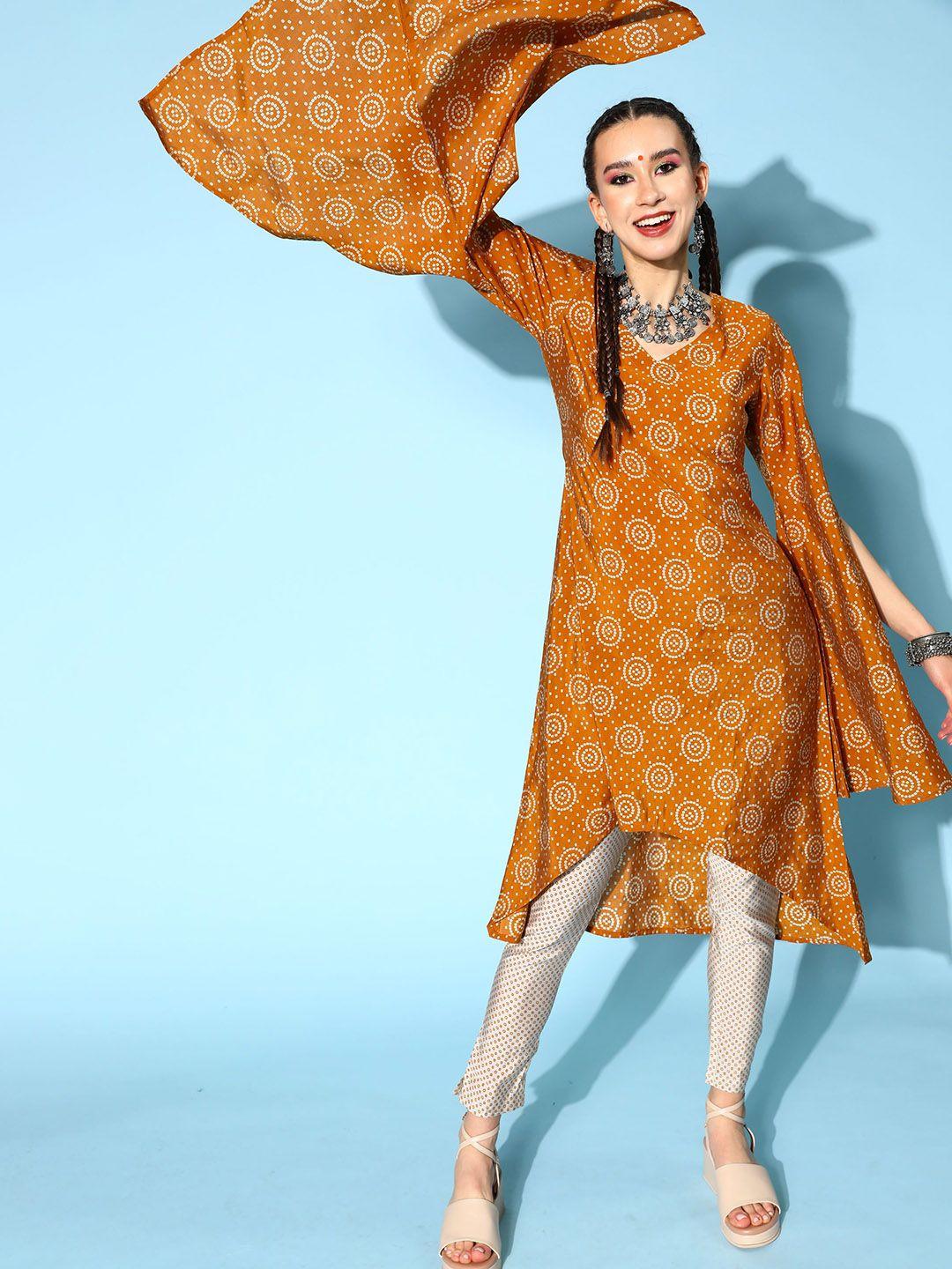 kalini ethnic motifs printed regular kurta with trousers