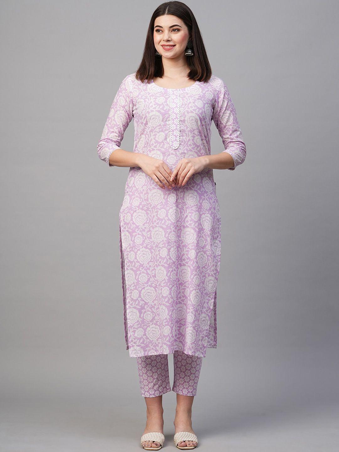 kalini ethnic motifs printed straight kurta with trousers
