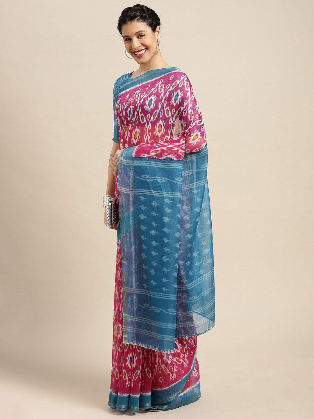 kalini ethnic motifs printed zari saree
