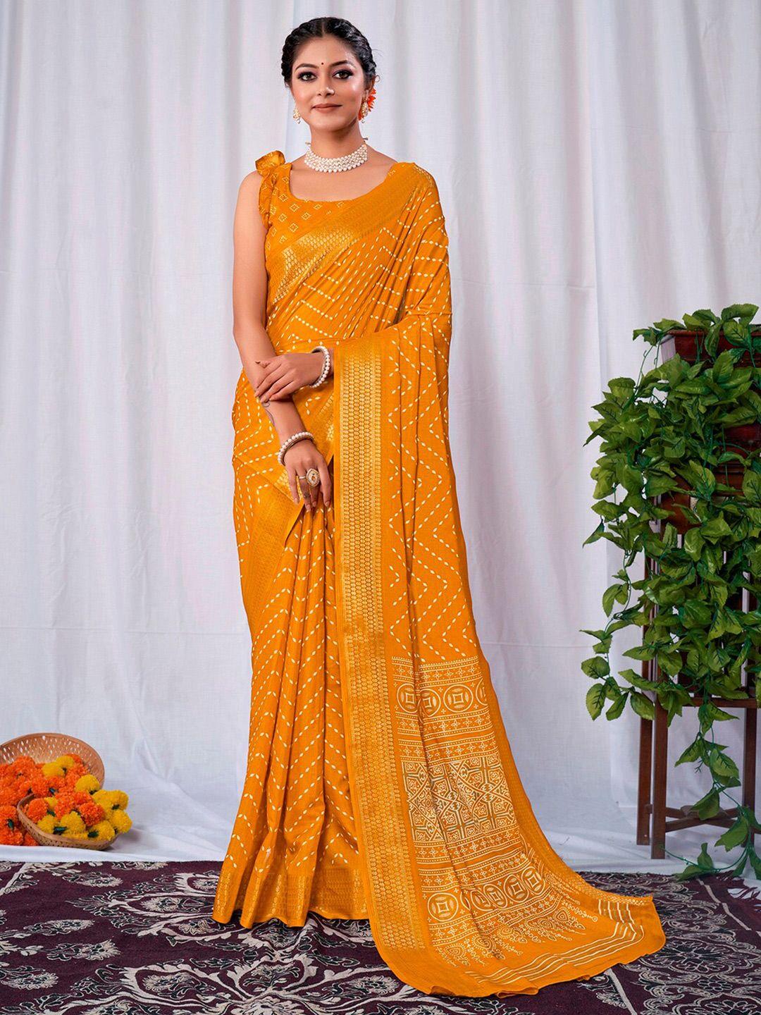 kalini ethnic motifs silk blend sungudi saree