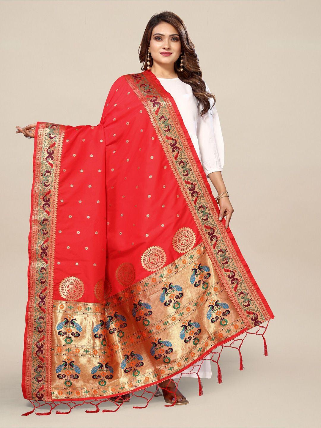 kalini ethnic motifs woven design banarasi dupatta with zari