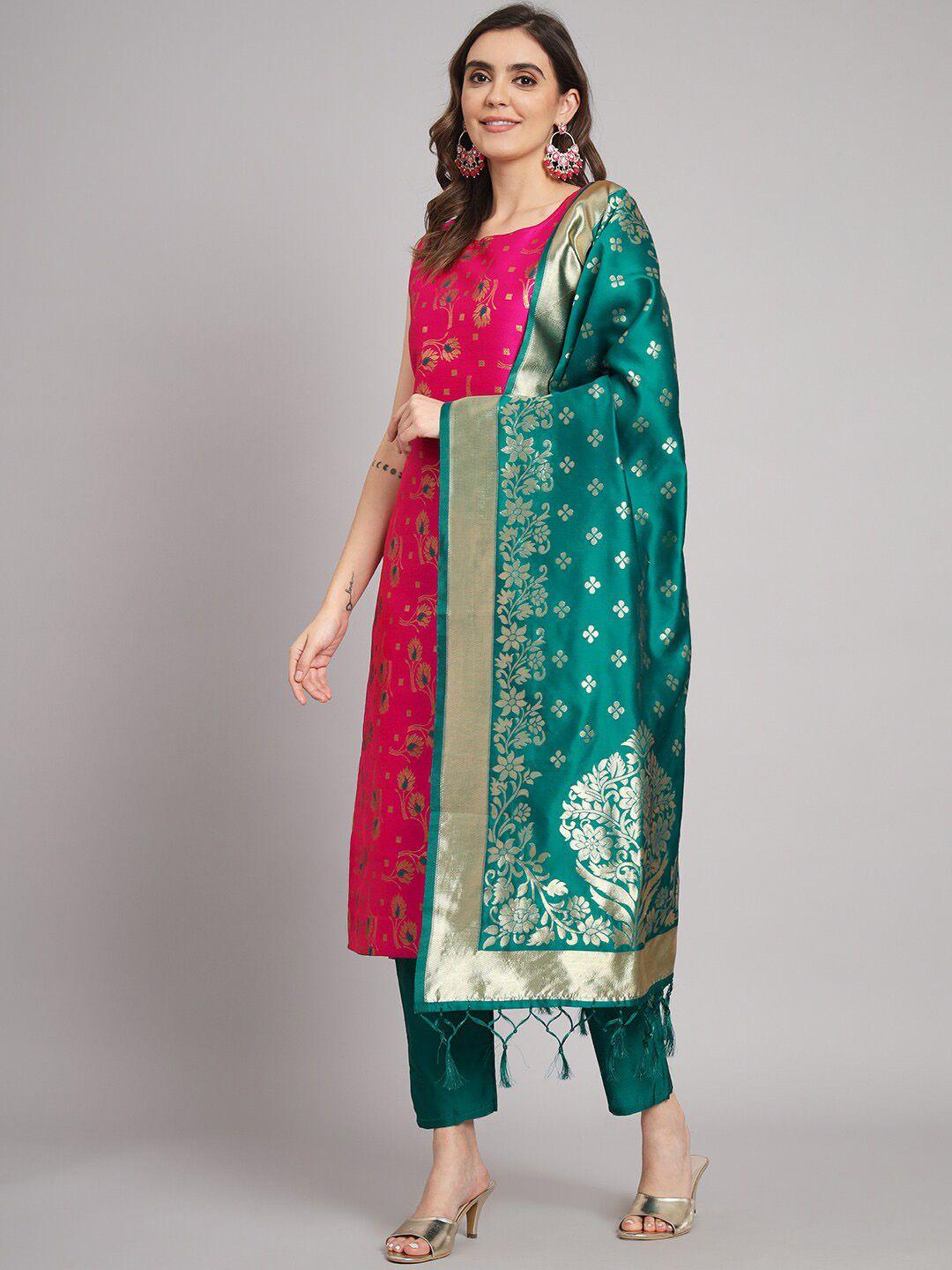 kalini ethnic motifs woven design kurta & trousers with dupatta