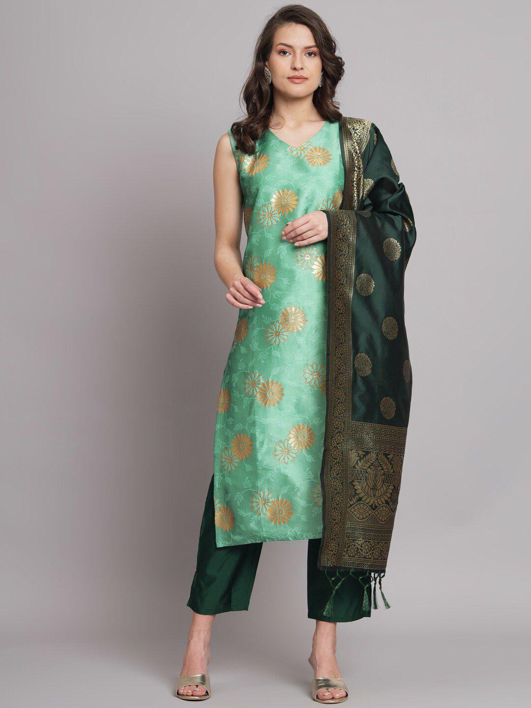 kalini ethnic motifs woven design kurta with trousers & dupatta