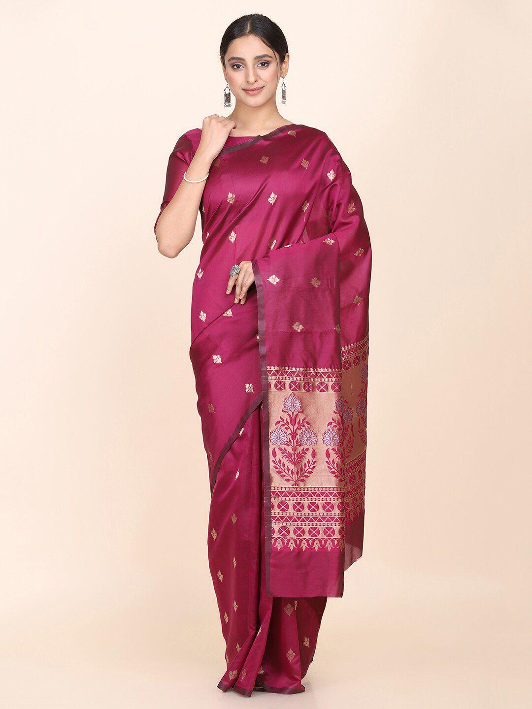 kalini ethnic motifs zari silk blend saree