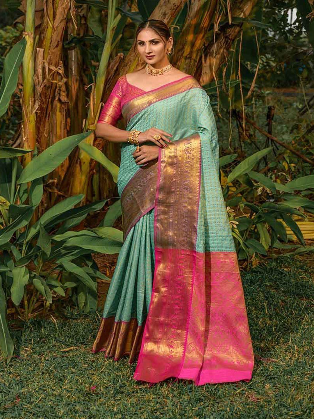 kalini ethnic woven design zari saree