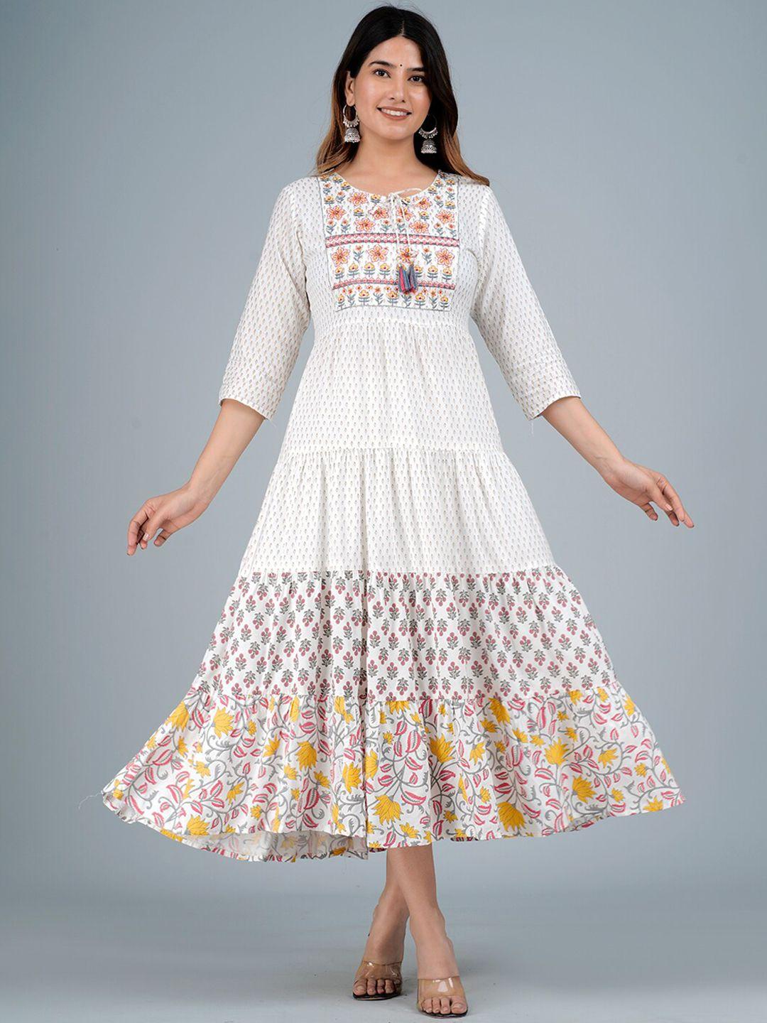 kalini floral embroidered ethnic dress