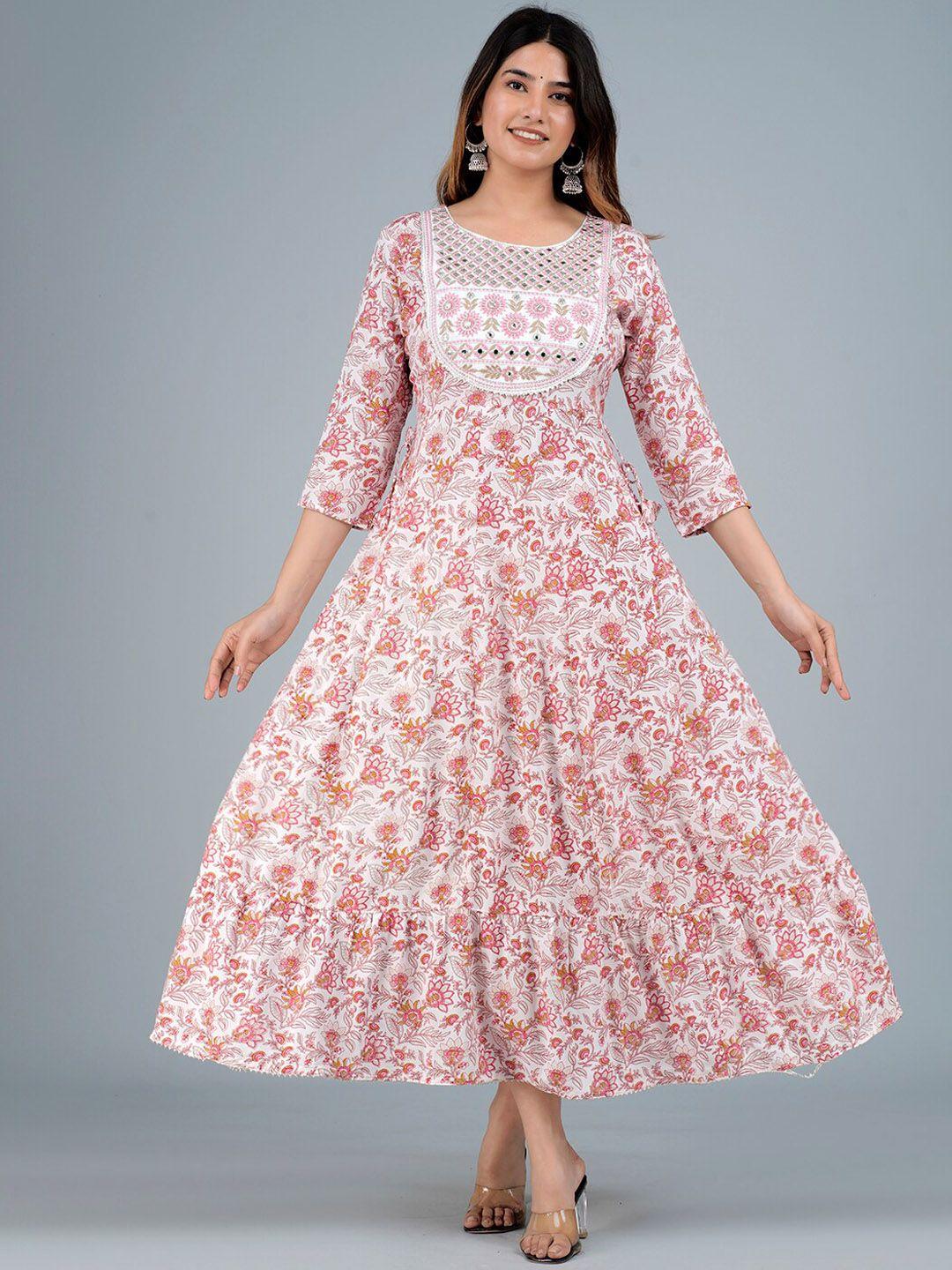 kalini floral embroidered ethnic dress