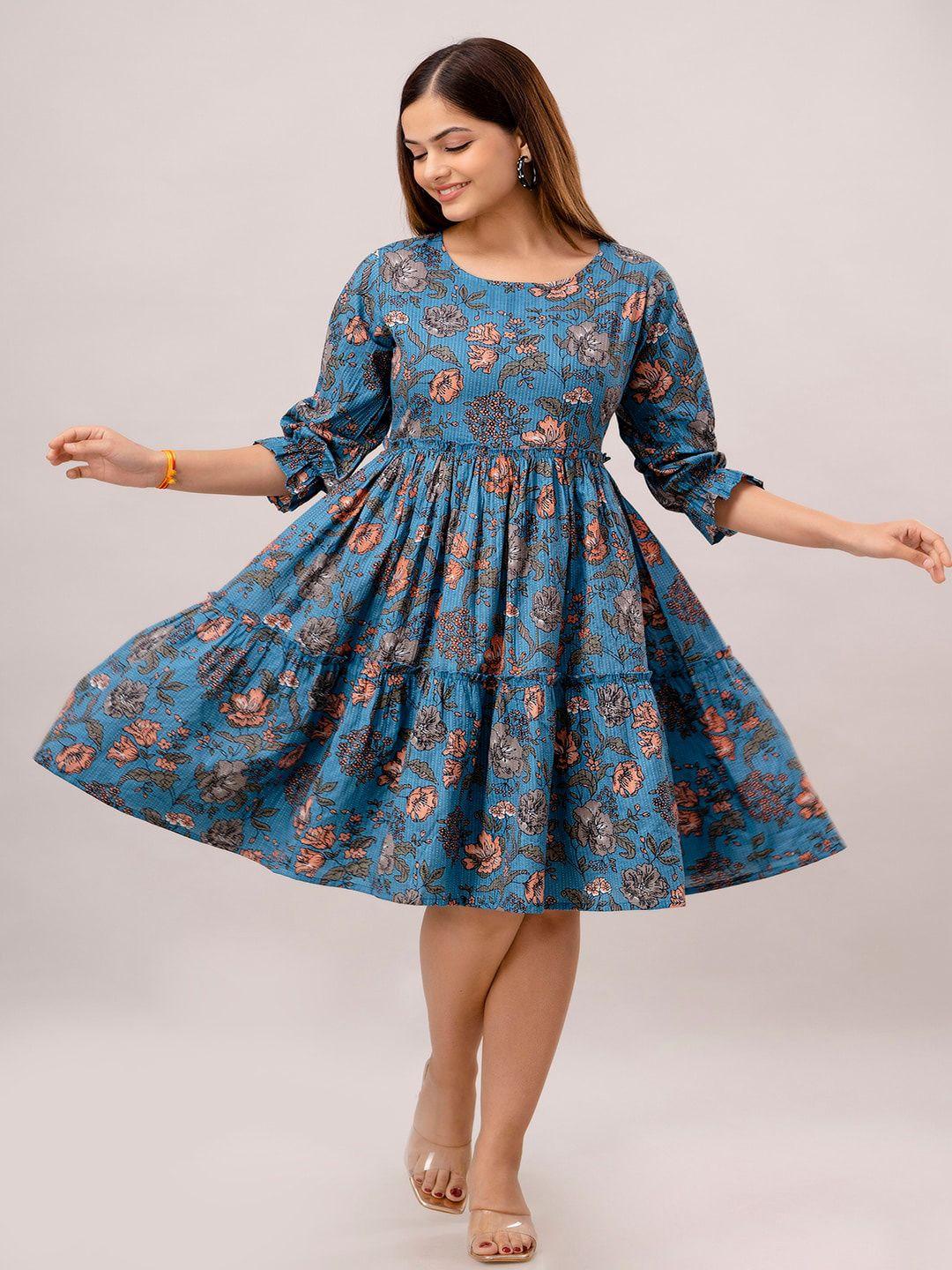 kalini floral print fit & flare dress