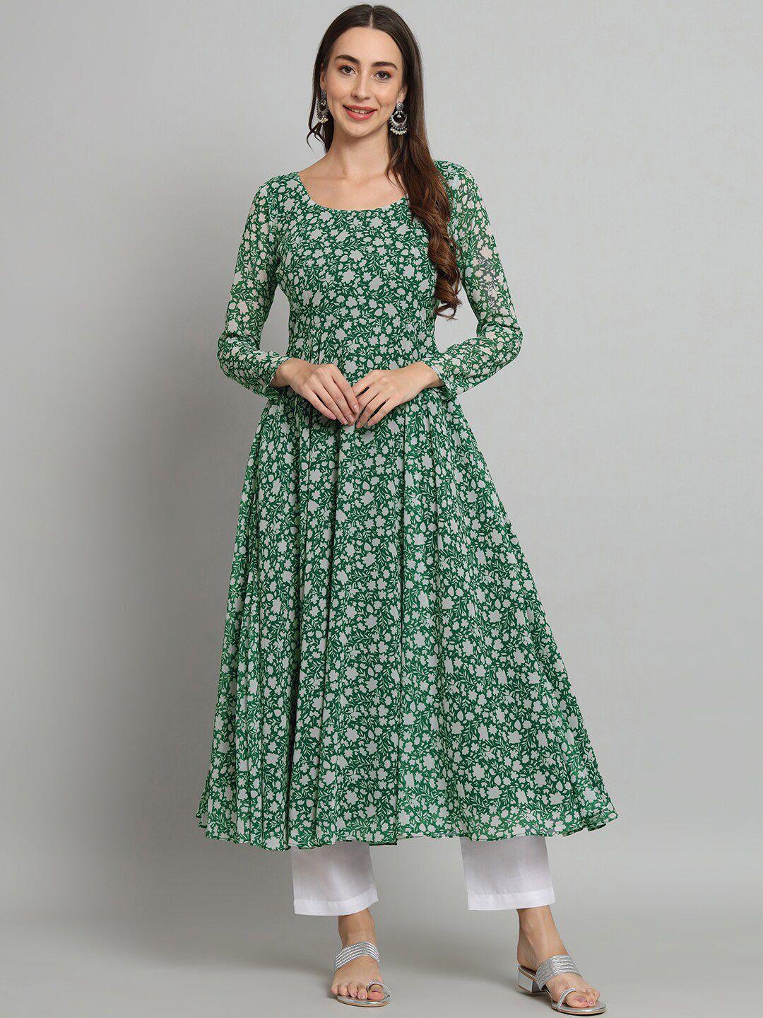 kalini floral printed anarkali georgette kurta