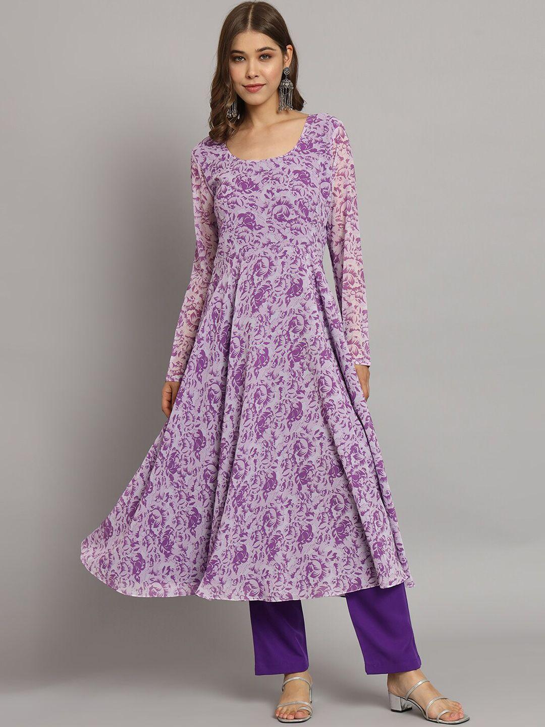 kalini floral printed anarkali kurta