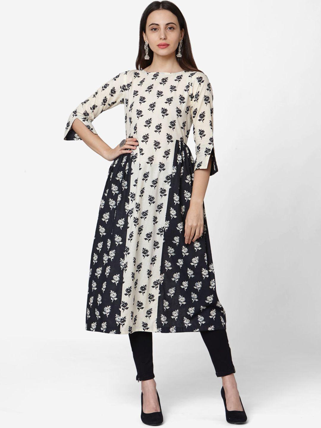 kalini floral printed cotton a-line kurta