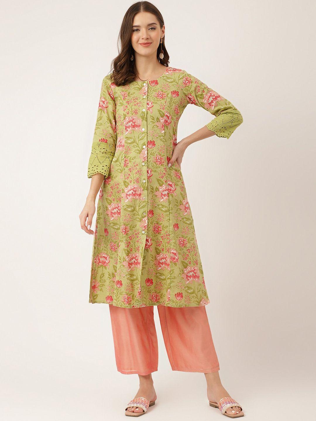 kalini floral printed cotton a-line kurta