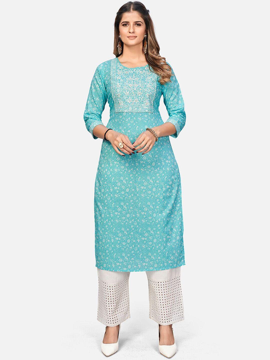 kalini floral printed cotton kurta