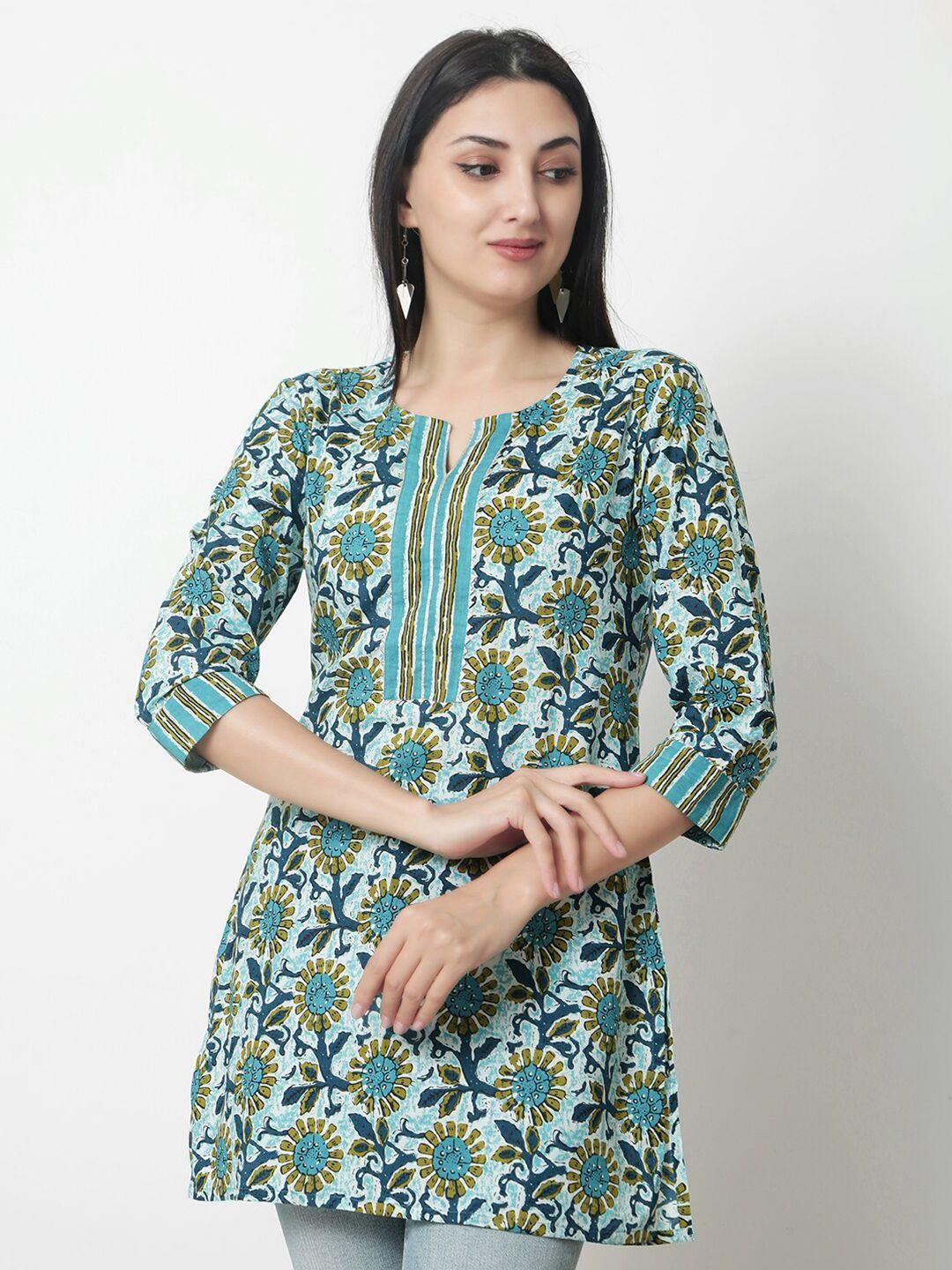 kalini floral printed cotton regular top