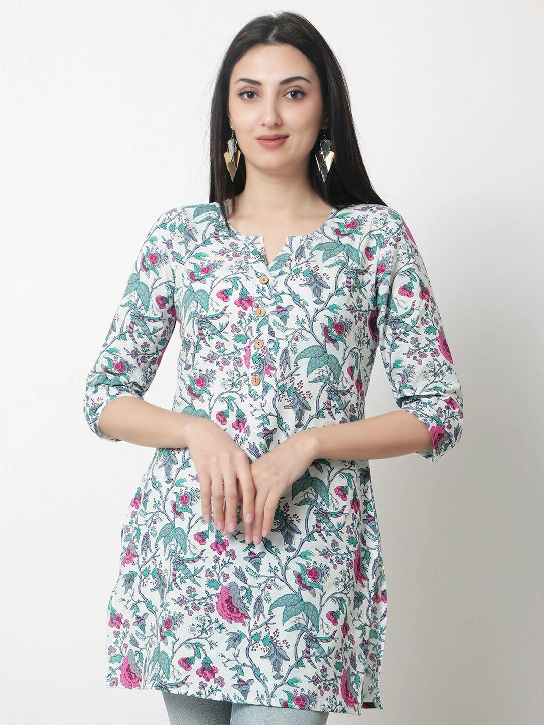 kalini floral printed cotton top