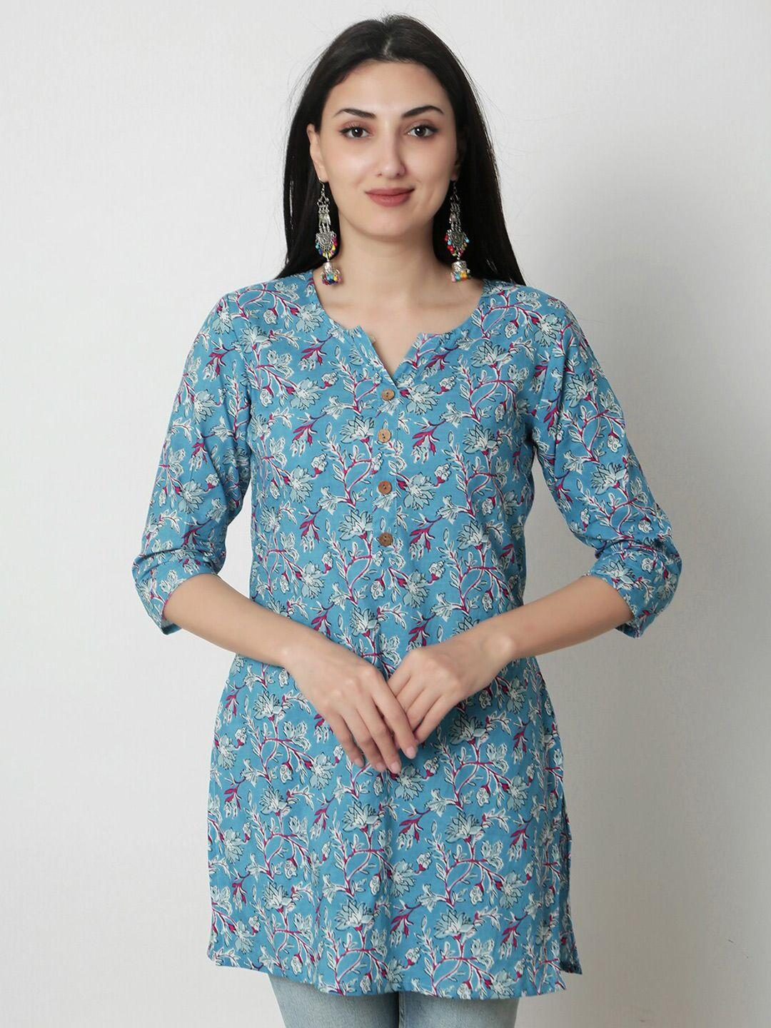 kalini floral printed cotton top