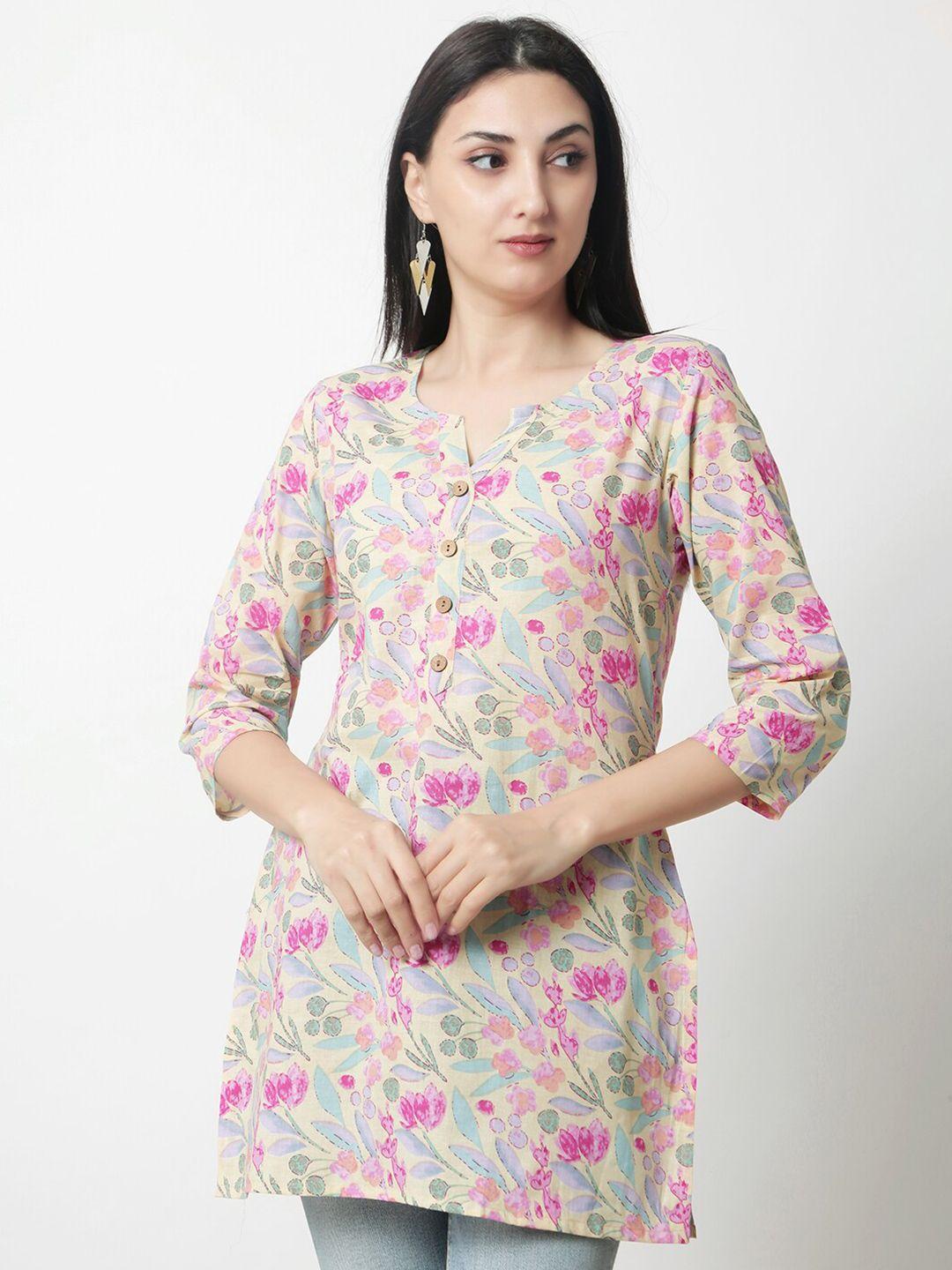 kalini floral printed cotton top