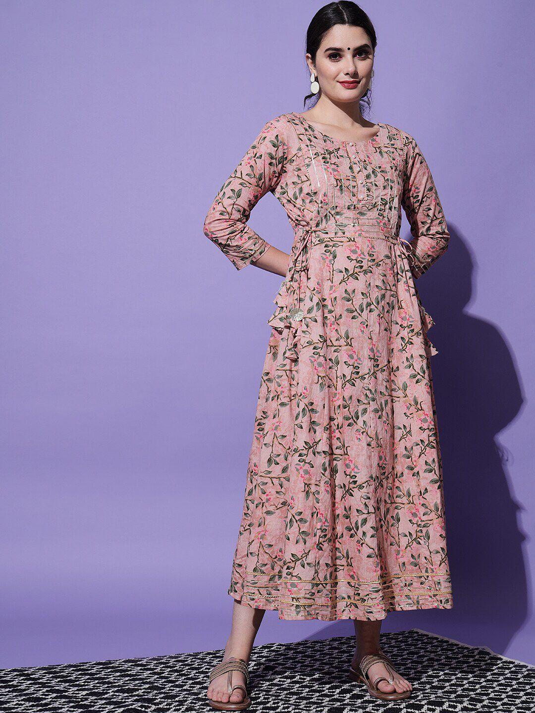 kalini floral printed maxi dress