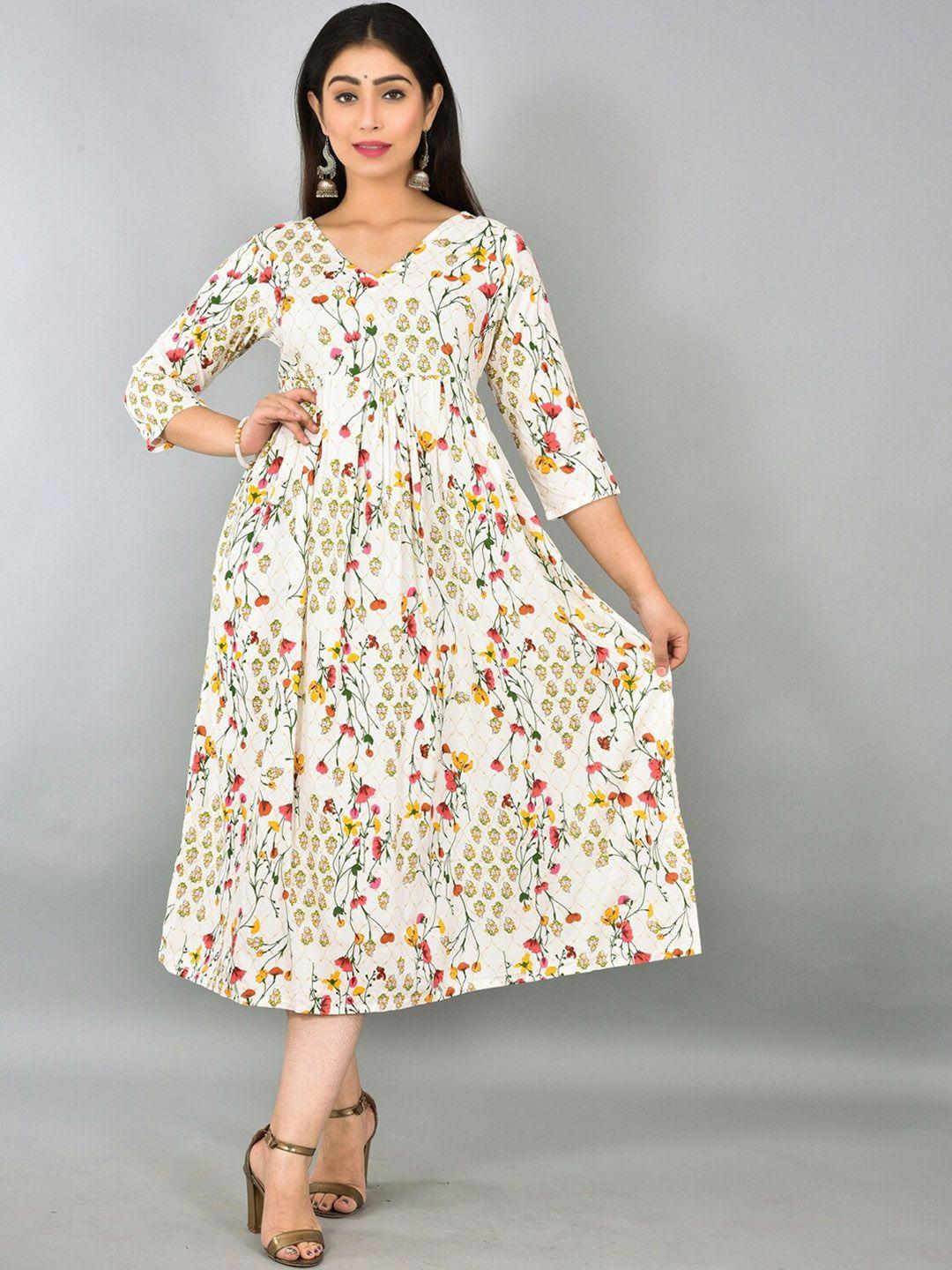 kalini floral printed midi dress