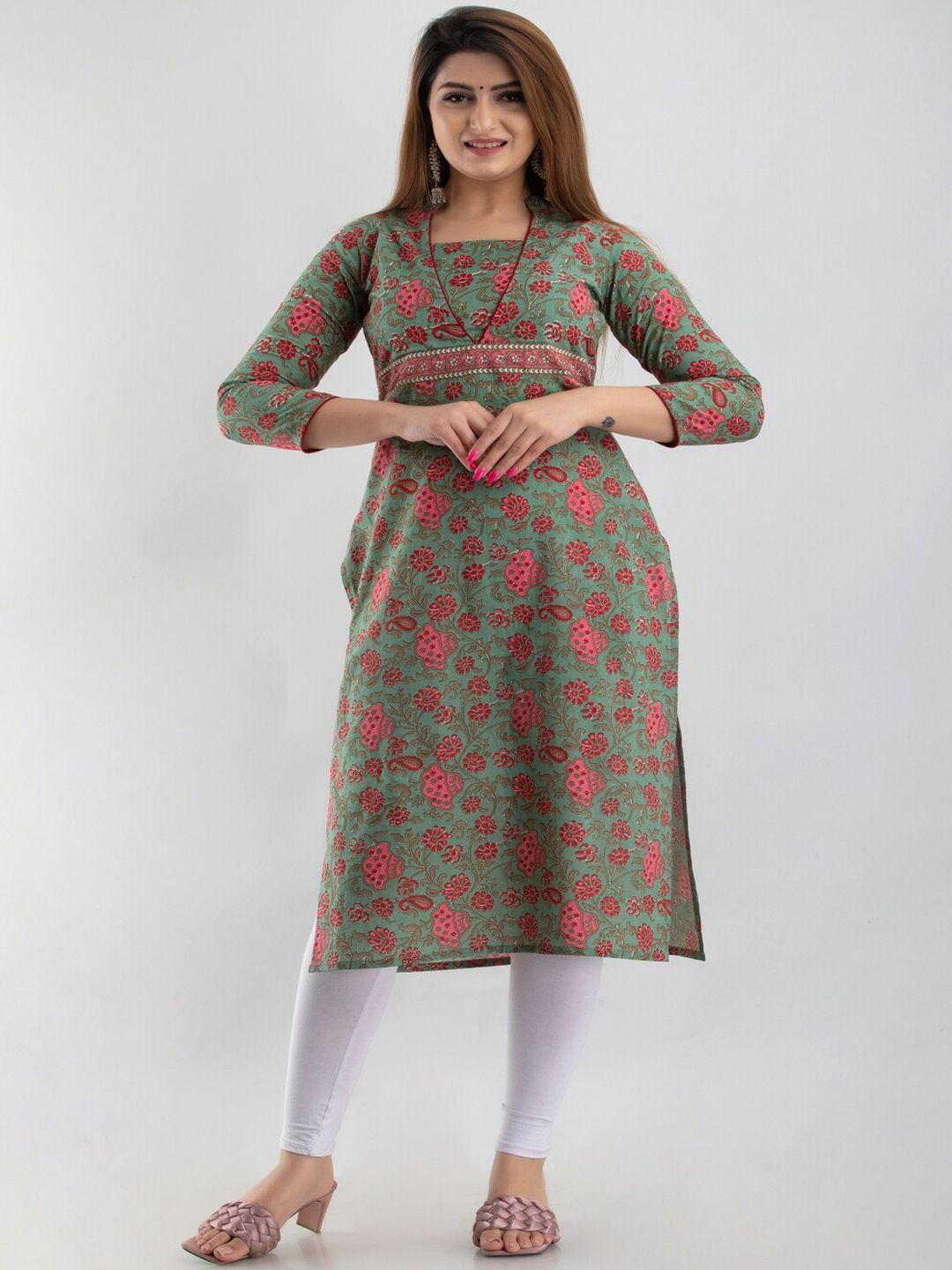 kalini floral printed pure cotton kurta