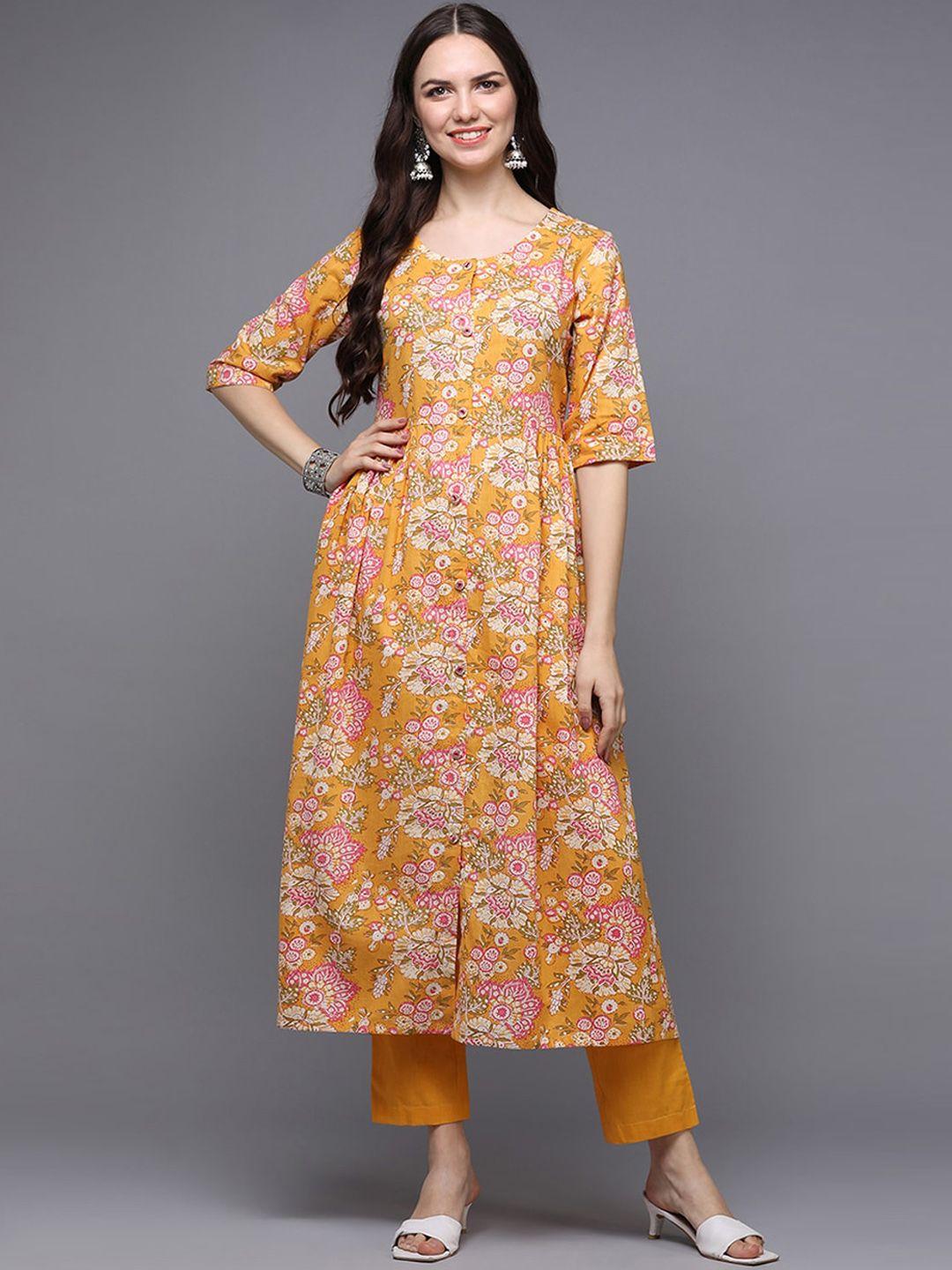 kalini floral printed pure cotton kurta